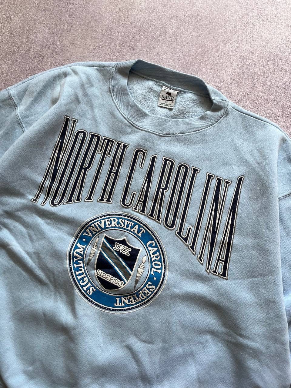 Vintage Vintage North Carolina Boxy Baby Blue Sweatshirt Y2K XL Size US XL / EU 56 / 4 - 3 Thumbnail