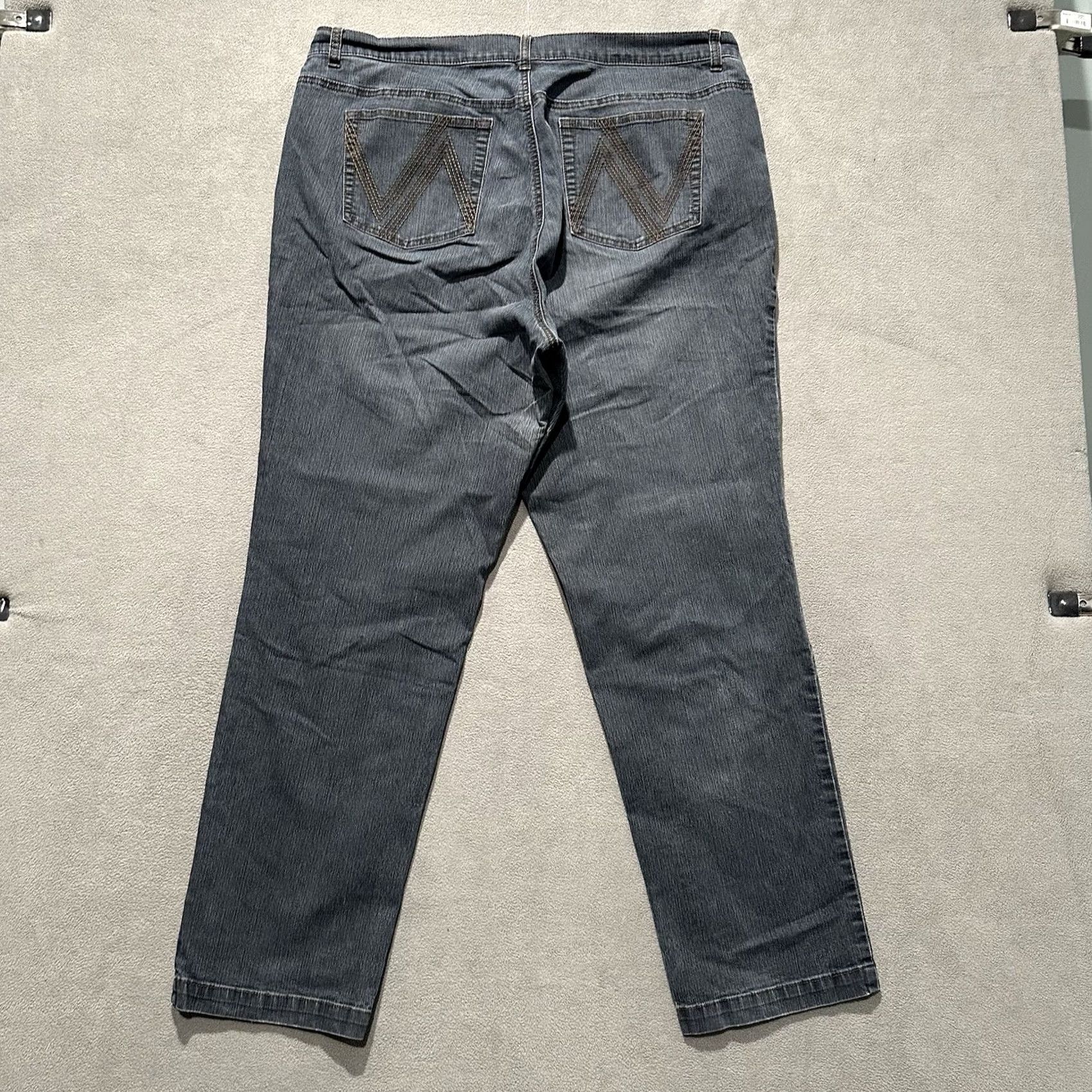 Denime Venezia Jeans Womens 16W Gray Relaxed Straight Fit GUC Size 26" / US 2 / IT 38 - 2 Thumbnail