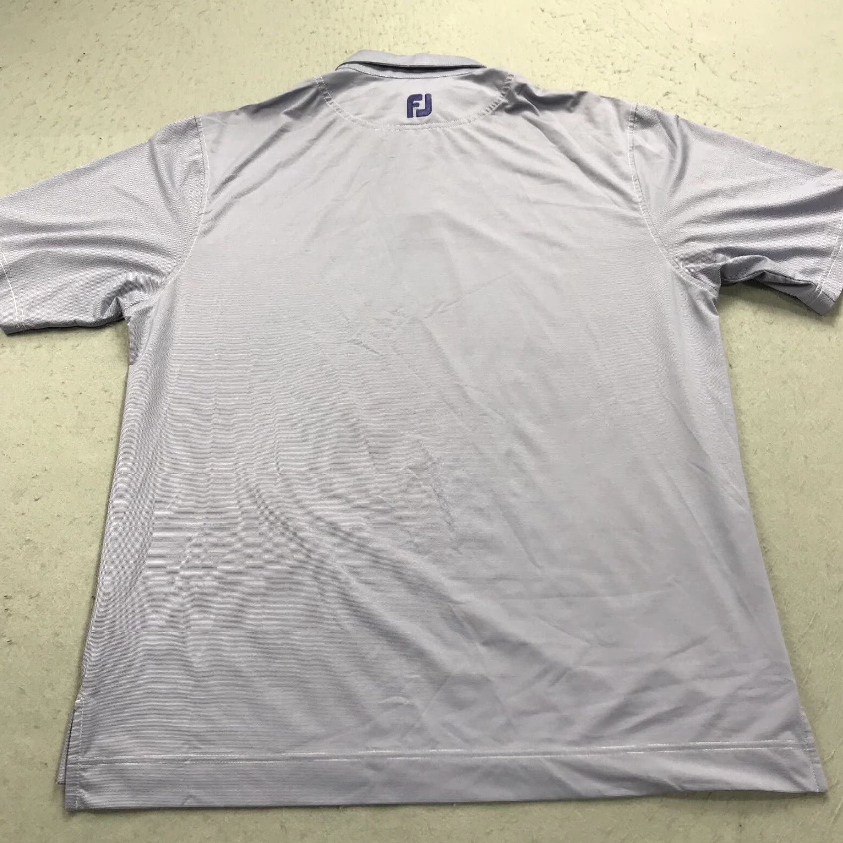Footjoy FootJoy Polo Shirt Mens L Purple Striped Logo Golf Shirt Size US L / EU 52-54 / 3 - 6 Thumbnail
