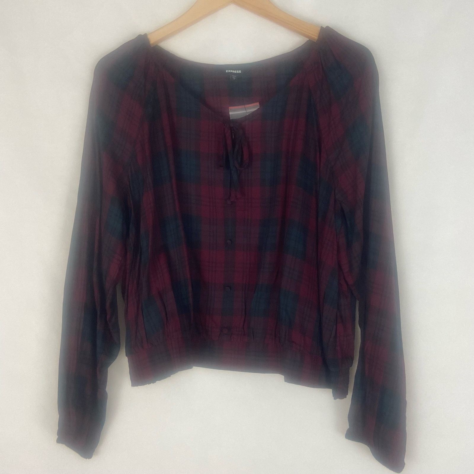 Express NWT Express Women's Peasant Crop Top Size Large Size L / US 10 / IT 46 - 3 Thumbnail
