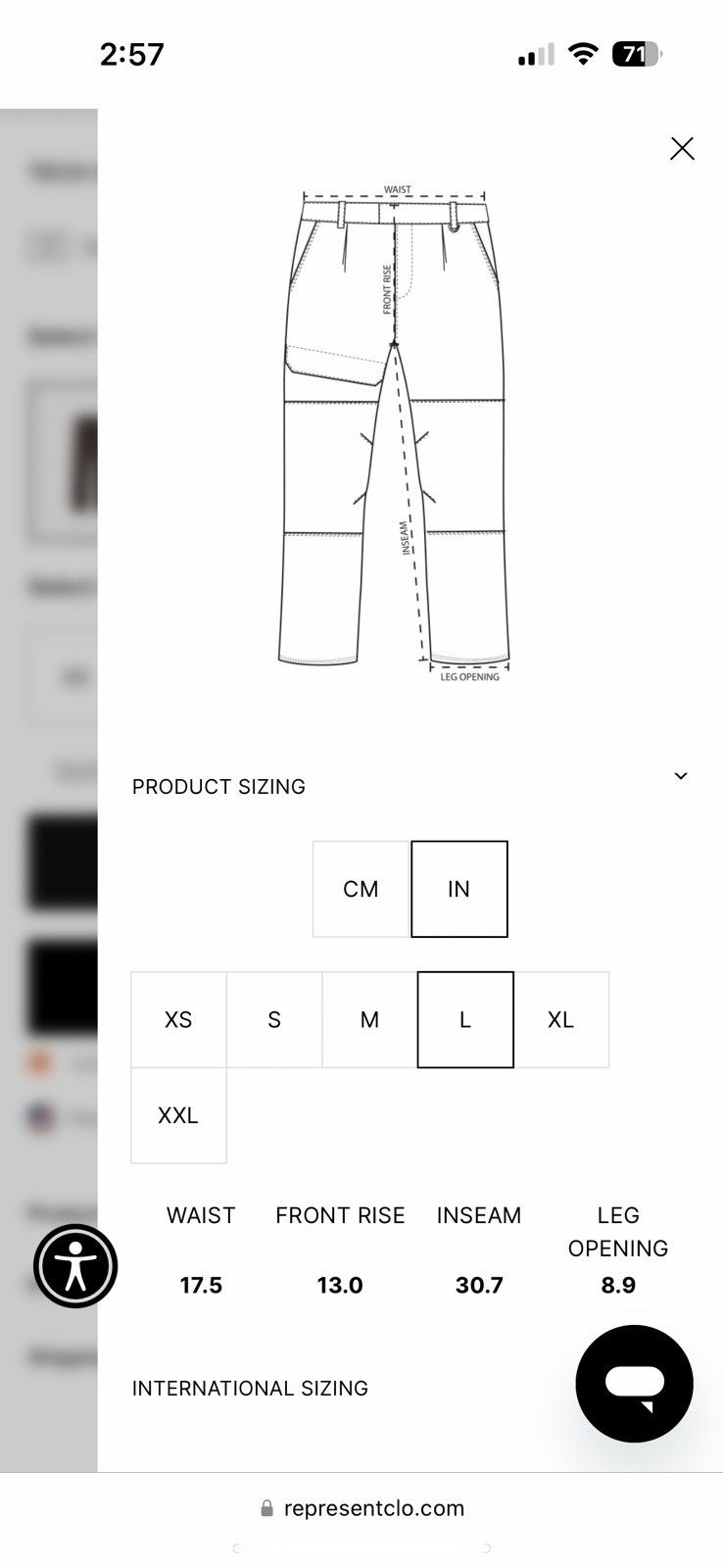 Represent Clo. Represent Tech Cargo Pants Dark Oak (L) Size US 34 / EU 50 - 10 Thumbnail