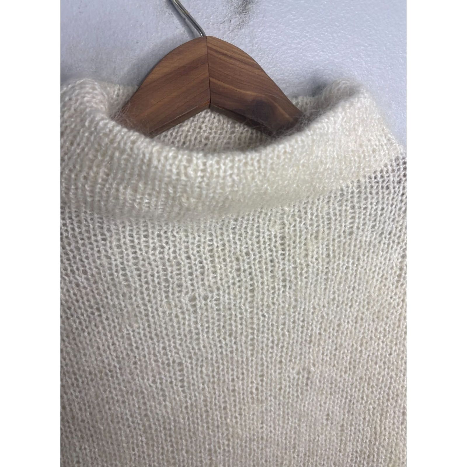 Vintage VINTAGE St Michael Black Mohair Blend Jumper Mock Neck Womens Size 38 Cardigan Size XS / US 0-2 / IT 36-38 - 3 Thumbnail