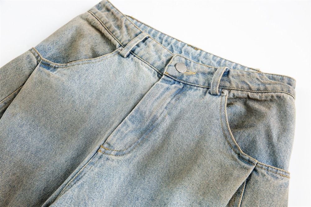 Japanese Brand × Jean Men's punk silhouette washed distressed dirty scimitar jeans Size US 32 / EU 48 - 4 Thumbnail