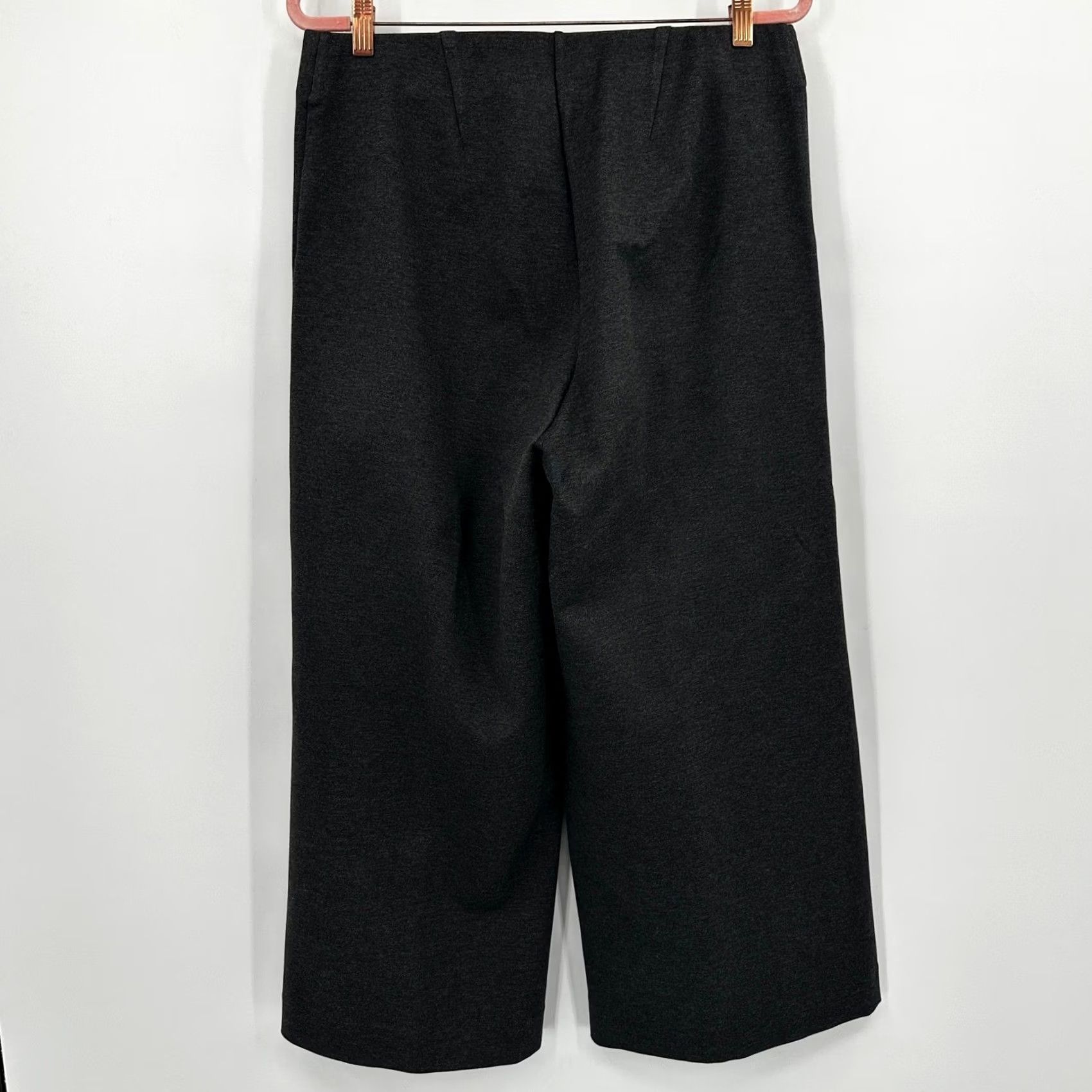 Vintage Chico's Charcoal Gray Wide Leg Pull On Seamed Pants Size 12 Regular Trouser Size 34" / US 12 / IT 48 - 6 Thumbnail