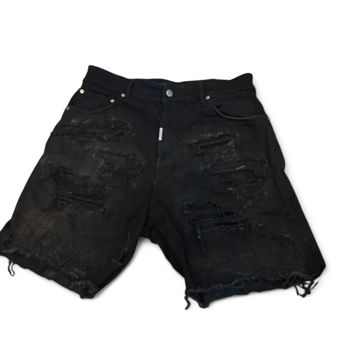 Represent Clo. Represent Clo - Shredded Shorts Black Size US 34 / EU 50 - 1 Thumbnail