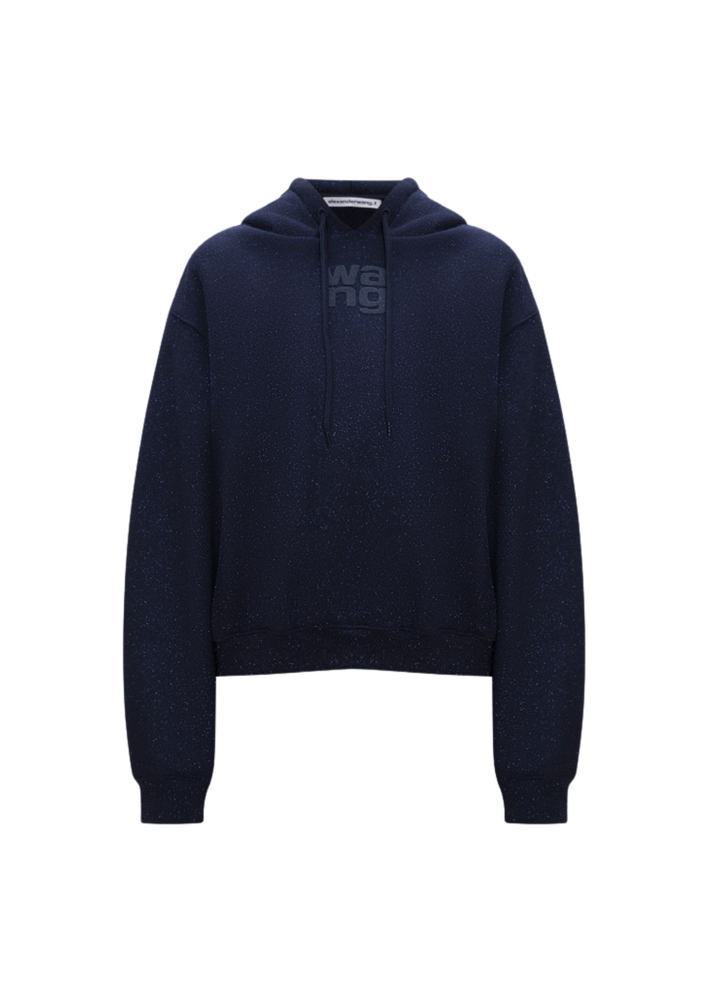 Alexander Wang Alexander Wang - Blue Glitter Hoodie with Textured Logo Size XS / US 0-2 / IT 36-38 - 1 Thumbnail