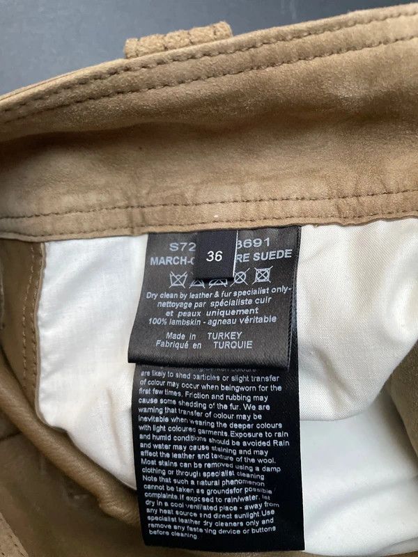 Joseph Joseph March Cashmere Suede Pants Lambskin Leather Size 26" / US 2 / IT 38 - 6 Thumbnail