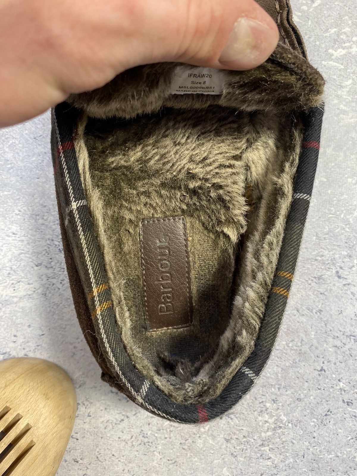 Barbour Barbour men’s Brown Suede Loafers with fur Size US 8 Size US 8 / EU 41 - 16 Thumbnail