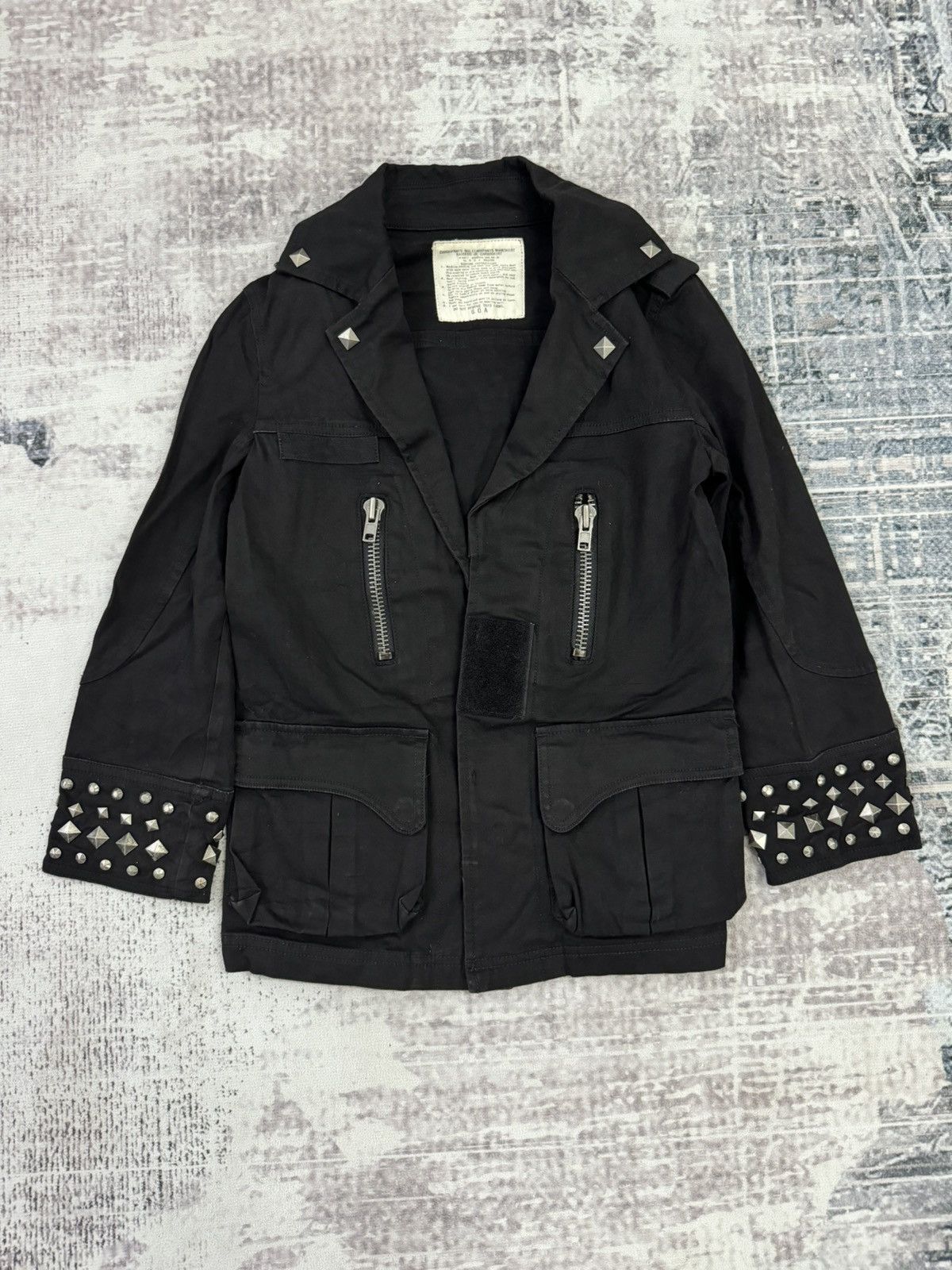 Japanese Brand G.O.A Genuine Vintage Studded Army Parka Jacket Size US XS / EU 42 / 0 - 1 Thumbnail