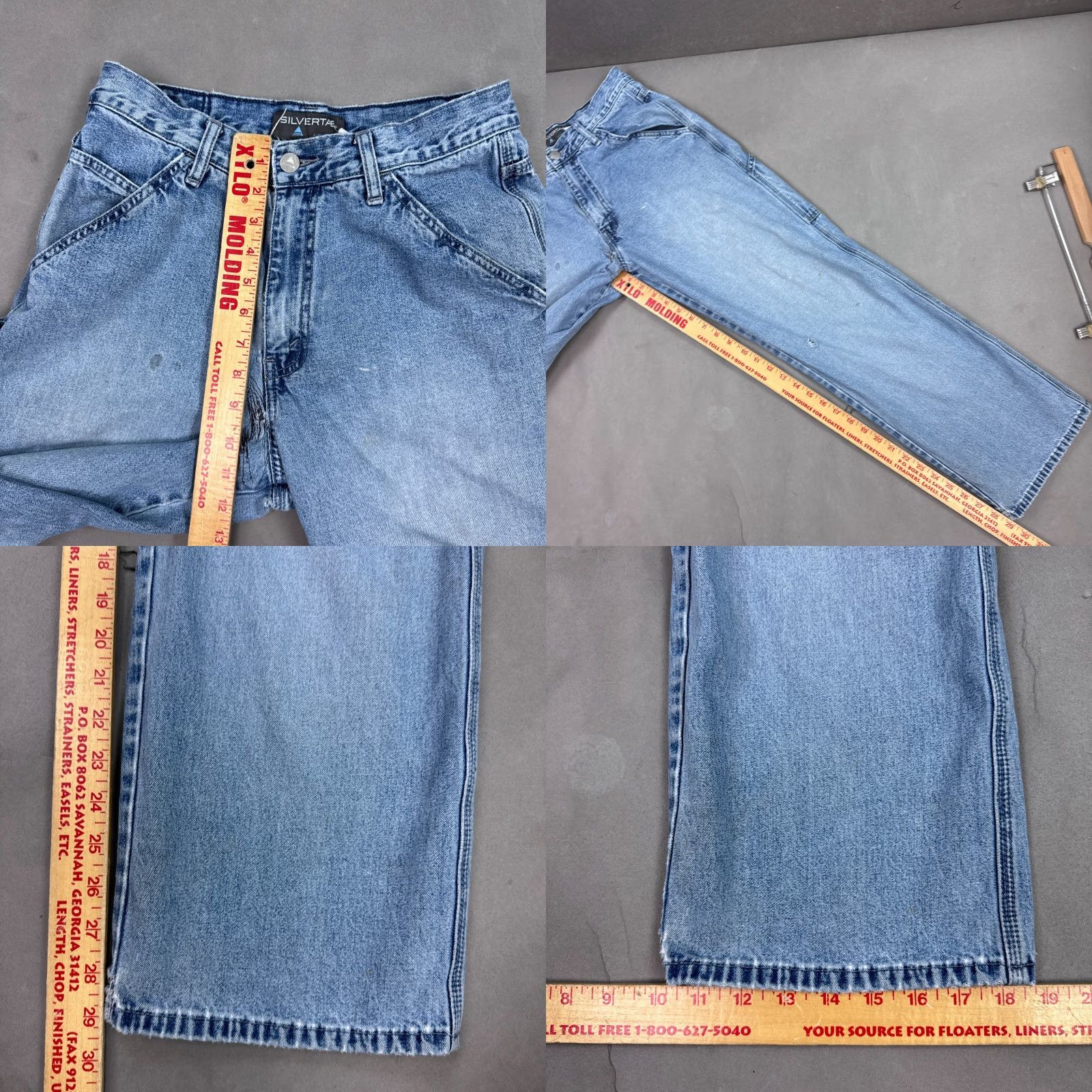 Levi's VINTAGE Levi's Silvertab Jeans Men 30x30 Blue Carpenter Thrashed Repair Destroyed Size US 30 / EU 46 - 10 Thumbnail