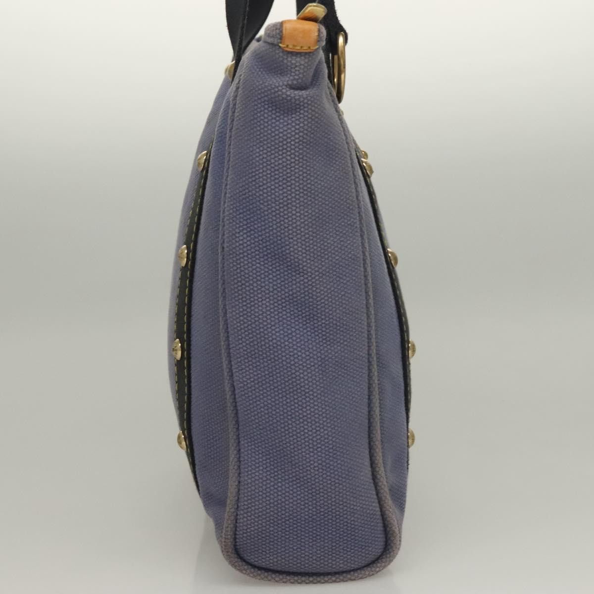 Louis Vuitton LOUIS VUITTON Antigua Cabas MM Tote Bag Blue M40087 Size ONE SIZE - 4 Thumbnail