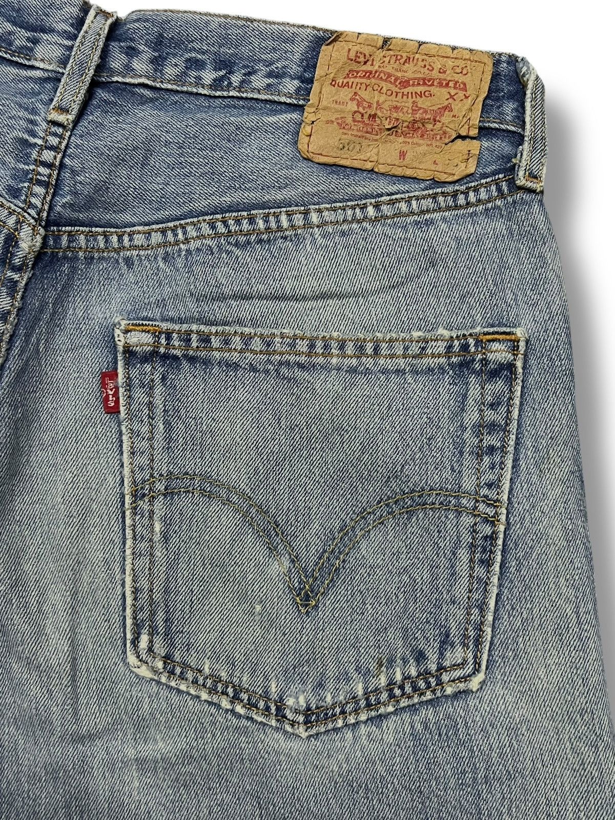 Levi's Vintage Levi’s 501 Button Fly - Faded,Ripped Destroyed Jeans Size US 31 - 9 Thumbnail