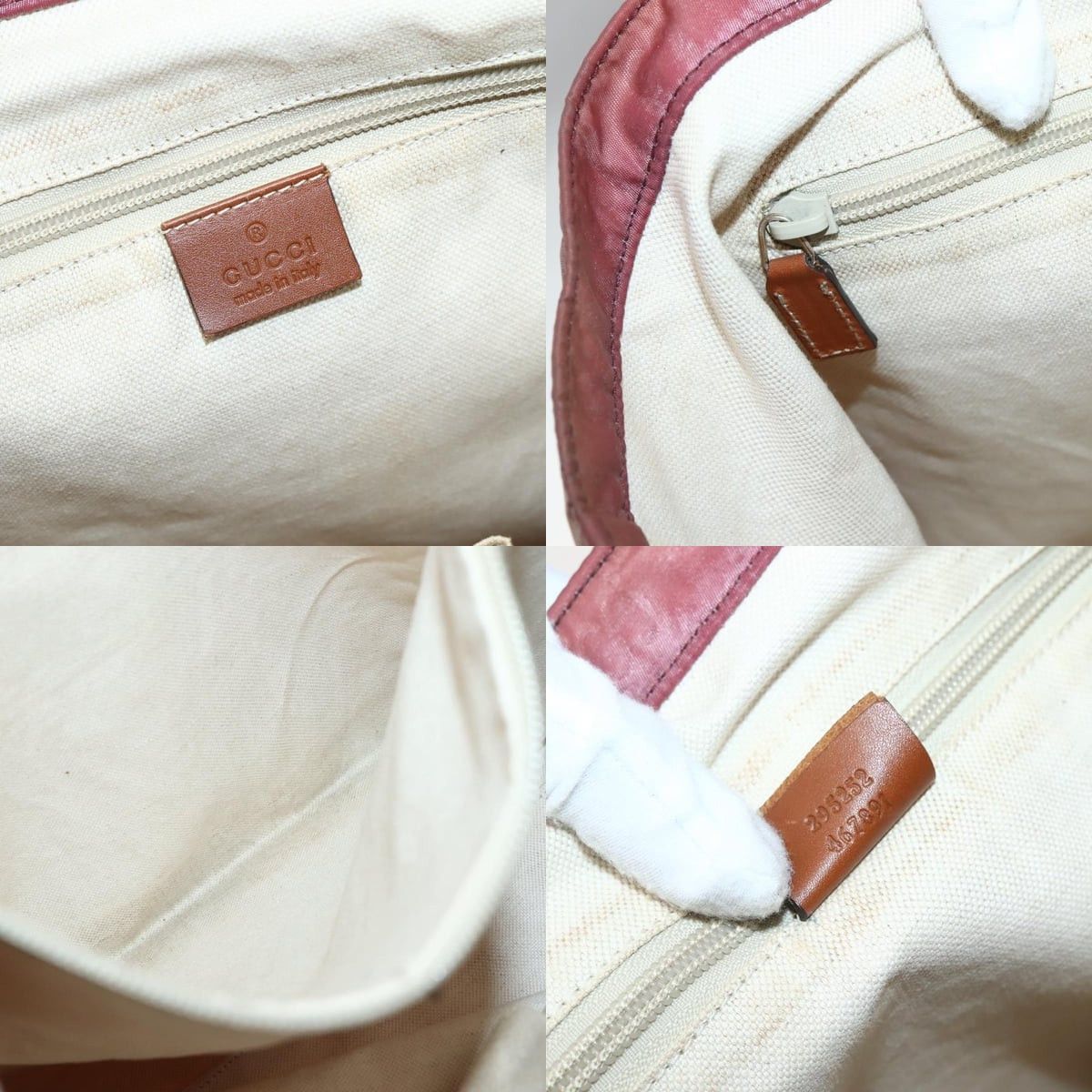 Gucci GUCCI GG Canvas Tote Bag Nylon Pink Gold Size ONE SIZE - 12 Thumbnail