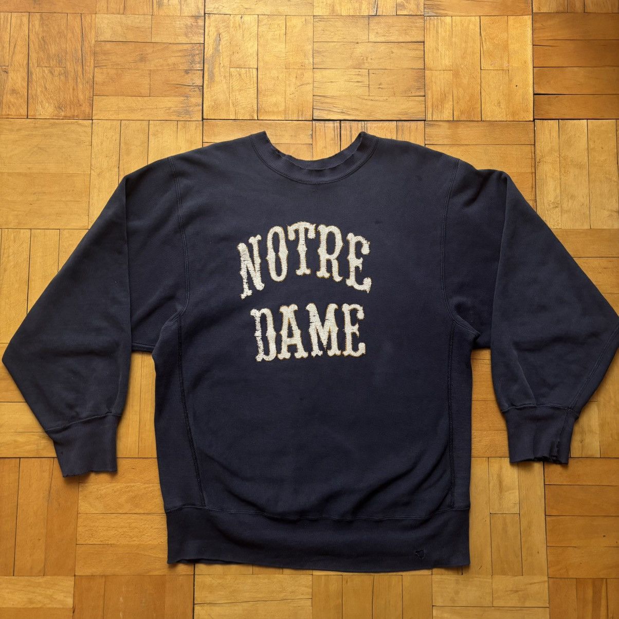 Champion Vintage 70s/80s Champion Reverse Weave Notre Dame Crewneck Size US XL / EU 56 / 4 - 1 Thumbnail