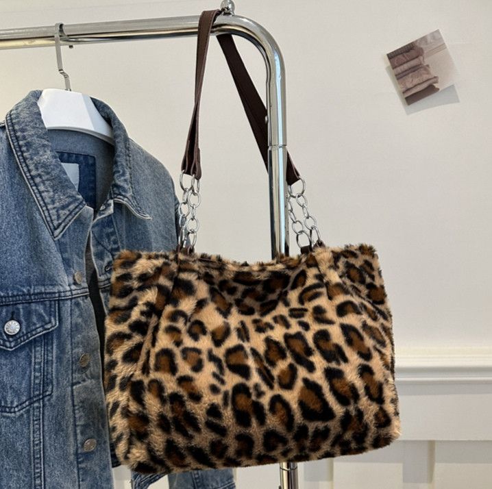 The Unbranded Brand Leopard Simple Tote Bag Size ONE SIZE - 2 Thumbnail