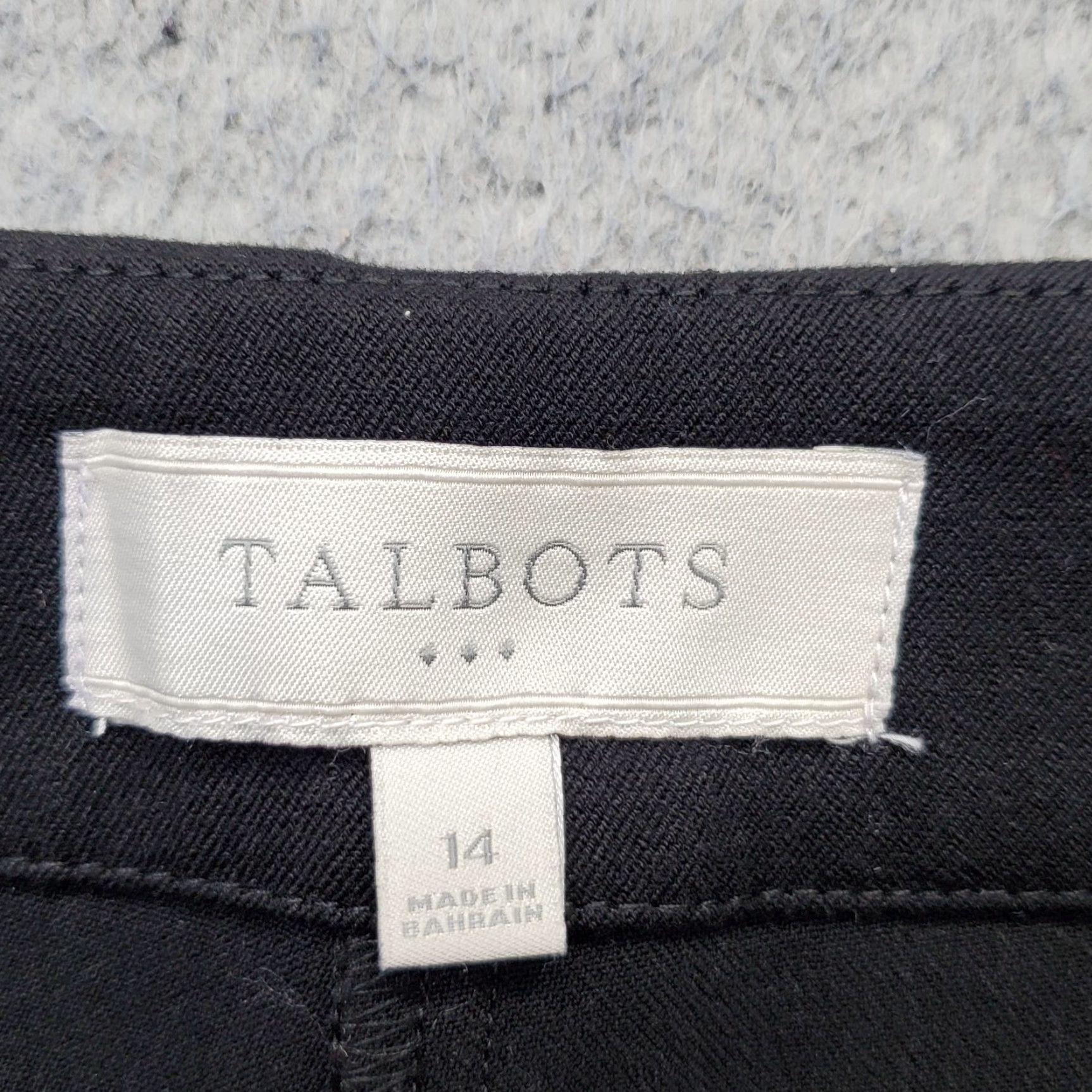 Talbots Talbots Heritage Pants Womens 14 Black Career Stretch Straight Leg Side Zip Pants Size 36" / US 14 / IT 50 - 7 Thumbnail