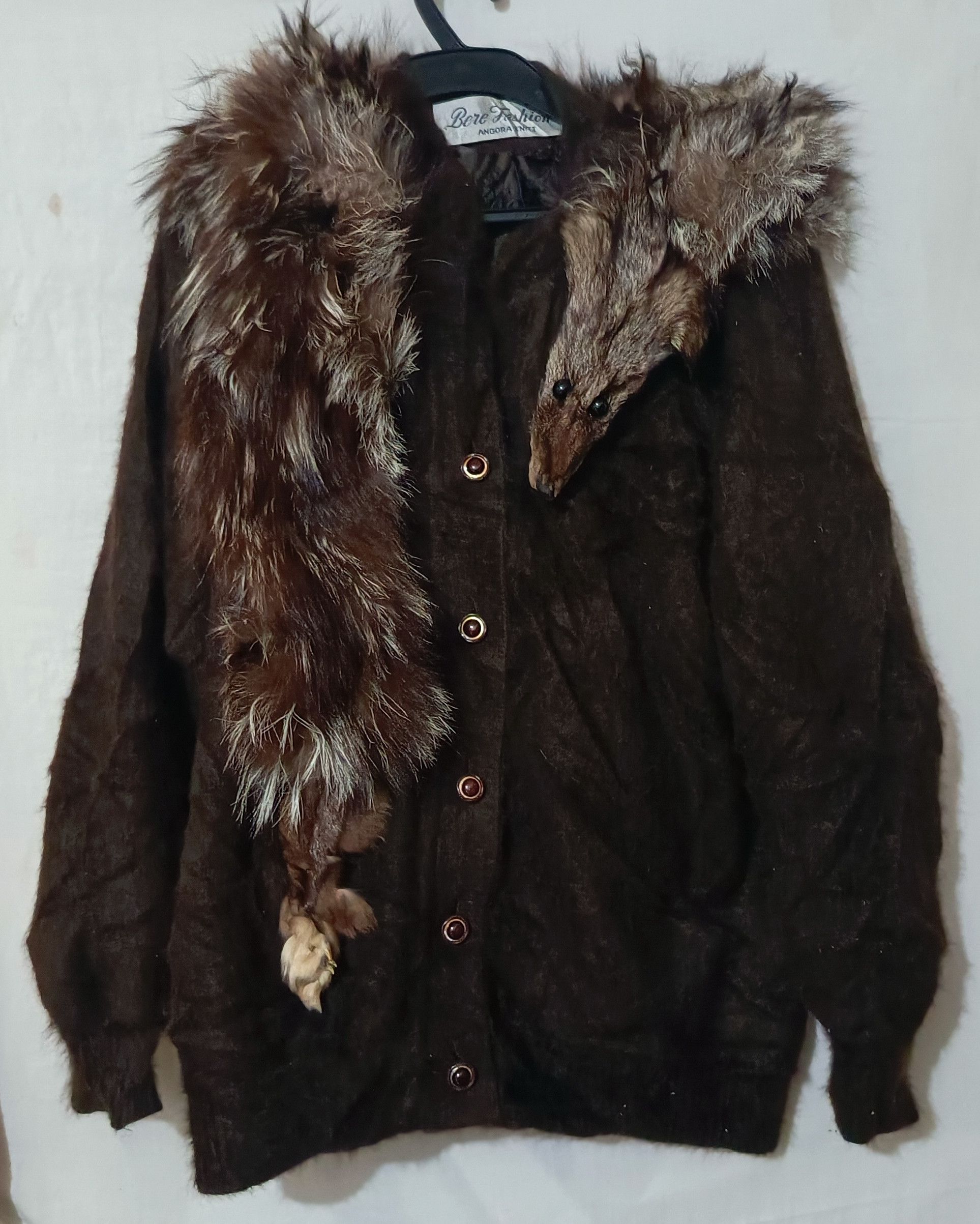 14th Addiction Archive Real Fur Animal Cardigan Knit Mohair Size XL / US 12-14 / IT 48-50 - 1 Thumbnail