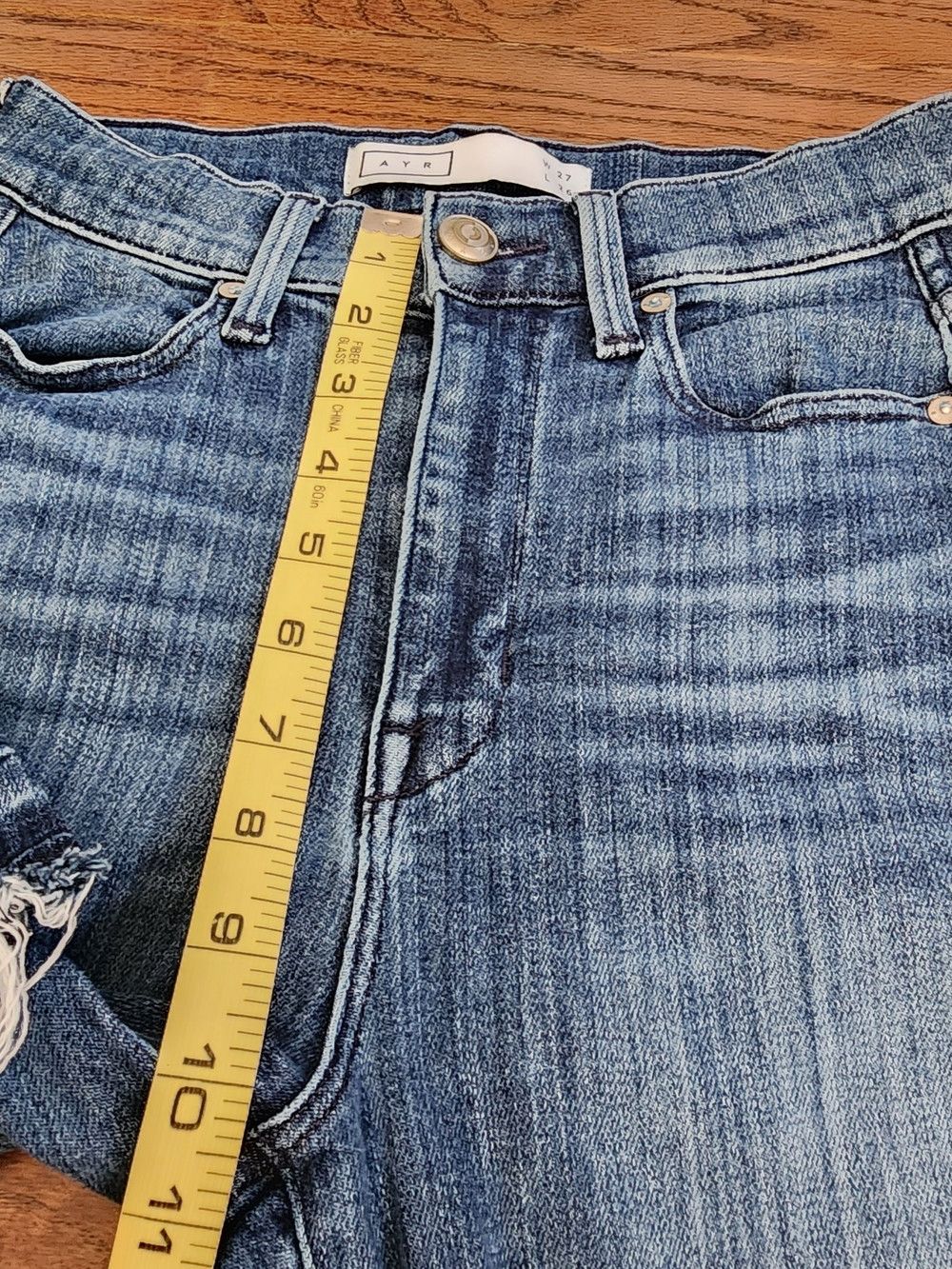 AYR AYR The Riser Skinny Jeans 27 Raw Hem NYC Premium Denim Size 27" / US 4 / IT 40 - 5 Thumbnail