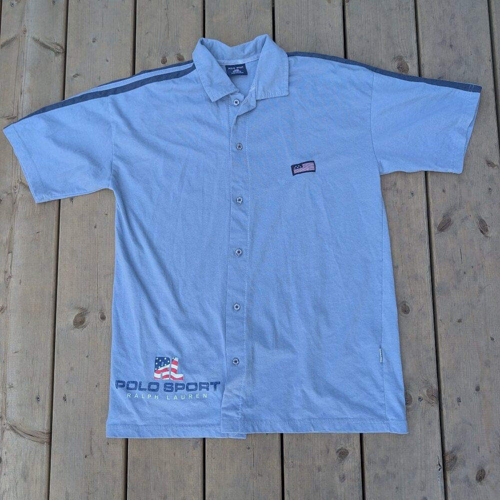 Polo Ralph Lauren Vintage Polo Sport Ralph Lauren Button-Up Shirt - Made in U Size US L / EU 52-54 / 3 - 1 Thumbnail