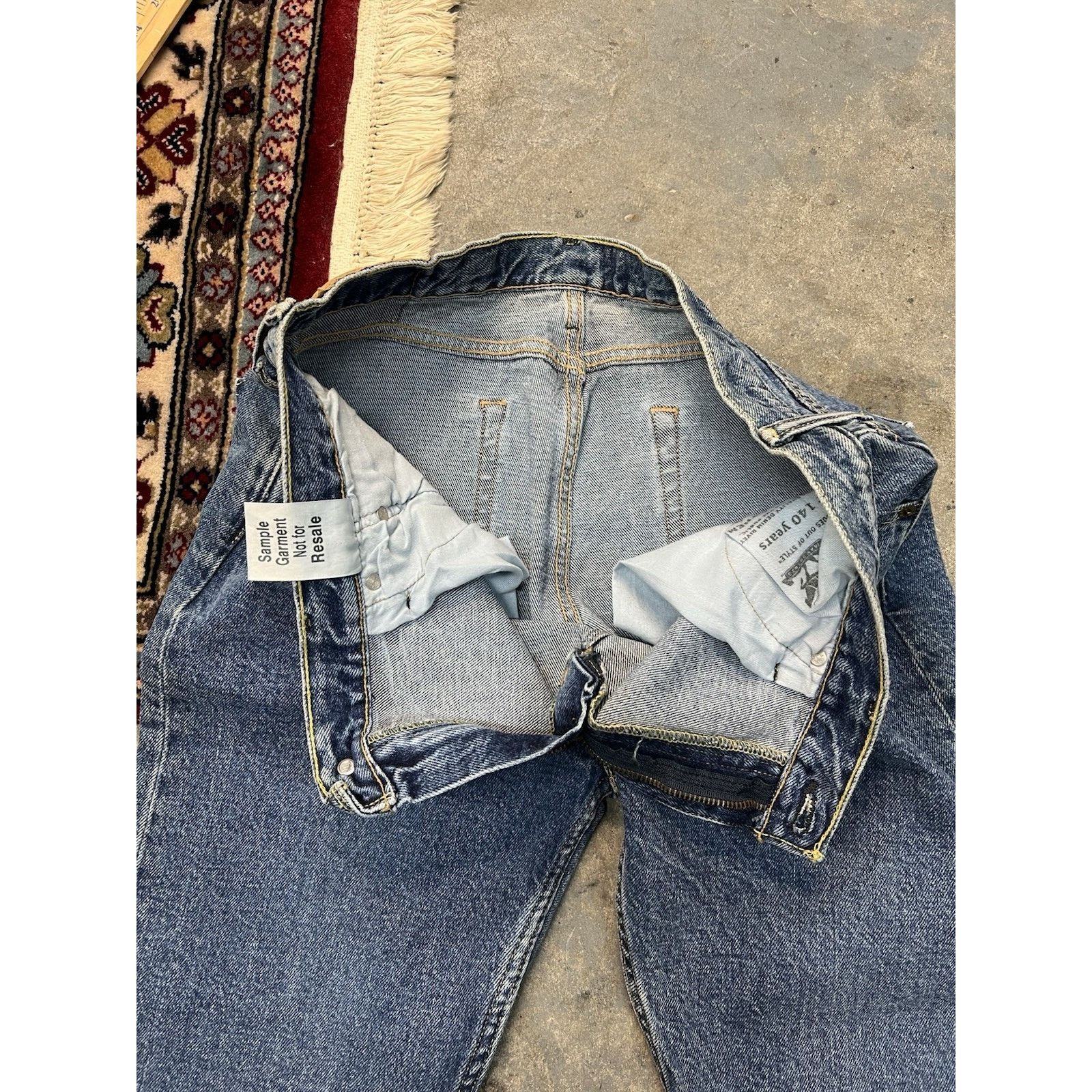 Levi's Levi's 512 Slim Tapered Blue Jeans Medium Wash 33x32 SAMPLE Size US 33 - 4 Thumbnail