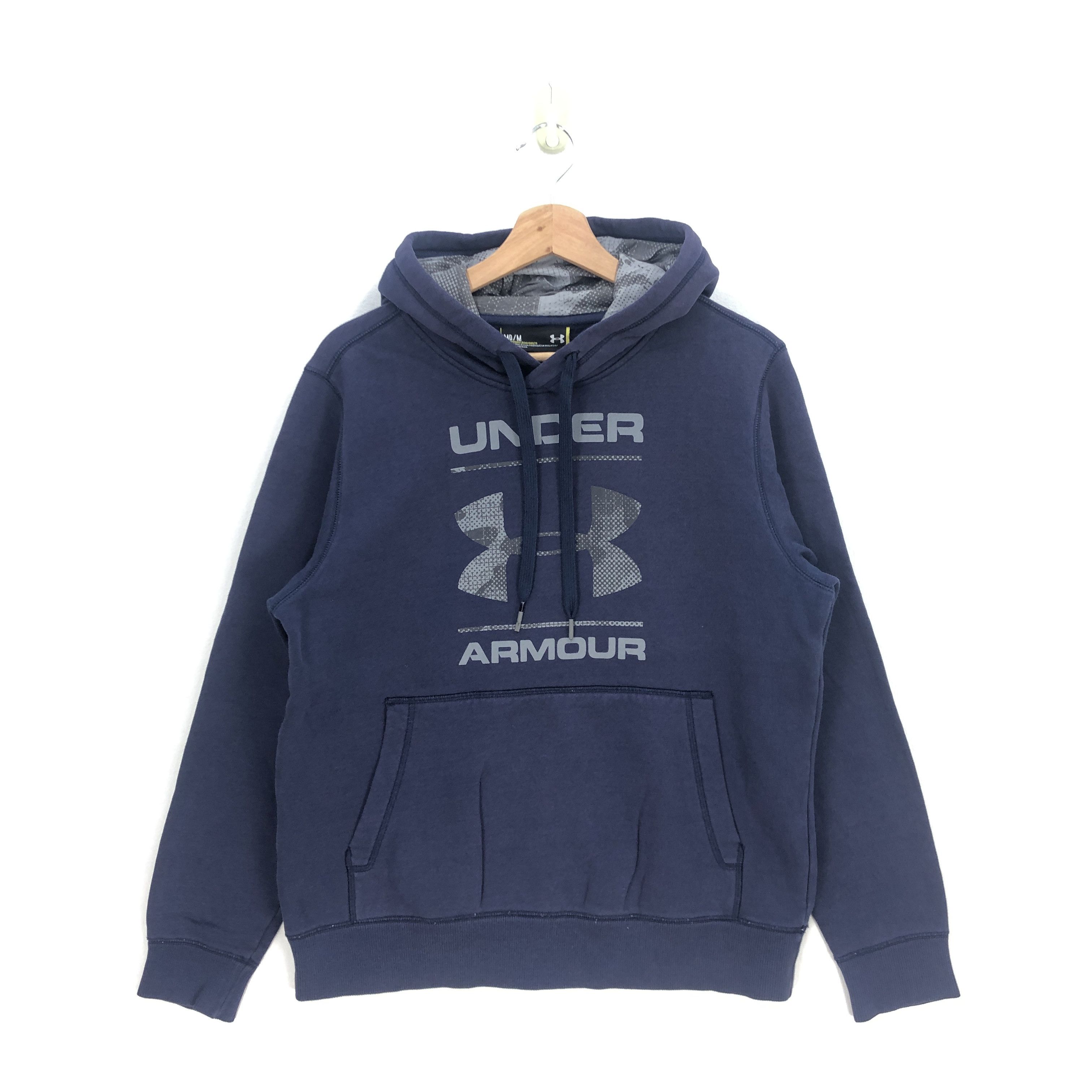 Under Armour × Vintage Vintage Under Armour Sweater Hooded Sweatshirt Jumper Size US L / EU 52-54 / 3 - 1 Thumbnail