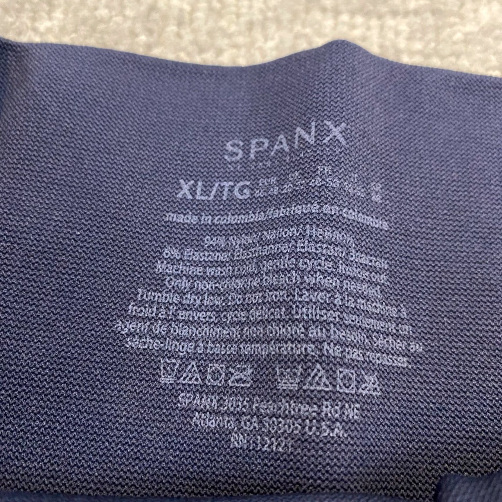 Spanx SPANX Leggings Womens XL Navy Blue Mid Rise Ankle Zip 26" Inseam Workout Pants Size 40" / US 18 - 2 Thumbnail