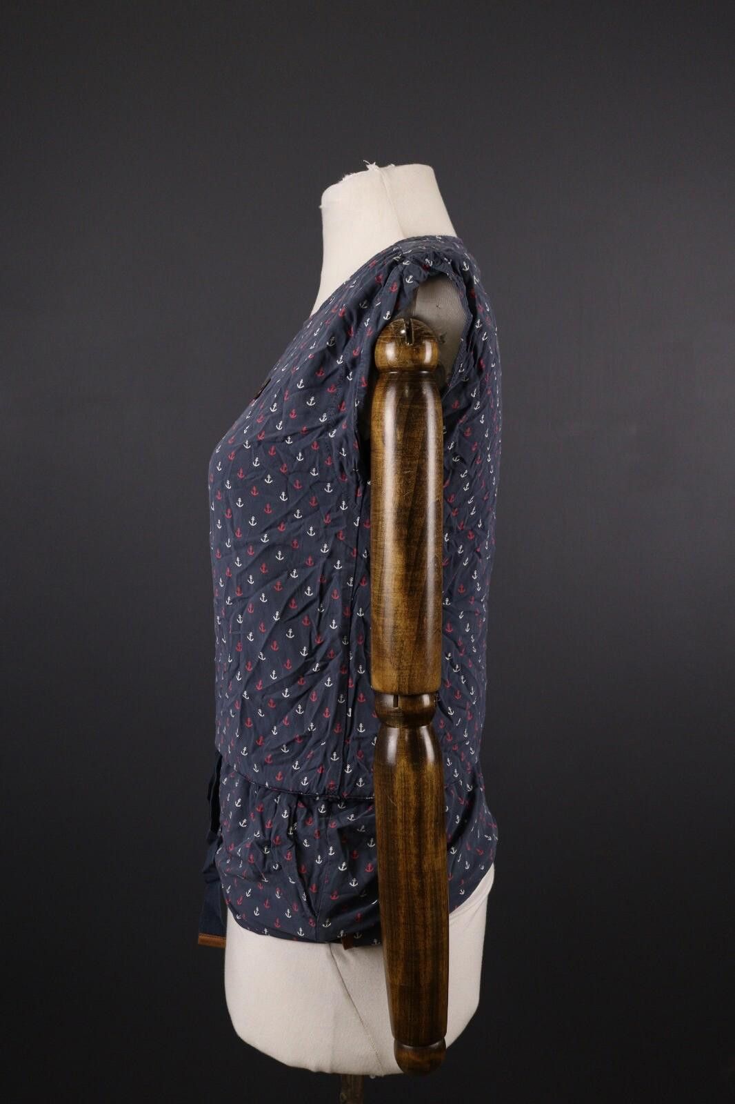 Naketano Naketano Blue Short Sleeve Drawstring Tank Top Shirt Size XS Size XS / US 0-2 / IT 36-38 - 5 Thumbnail
