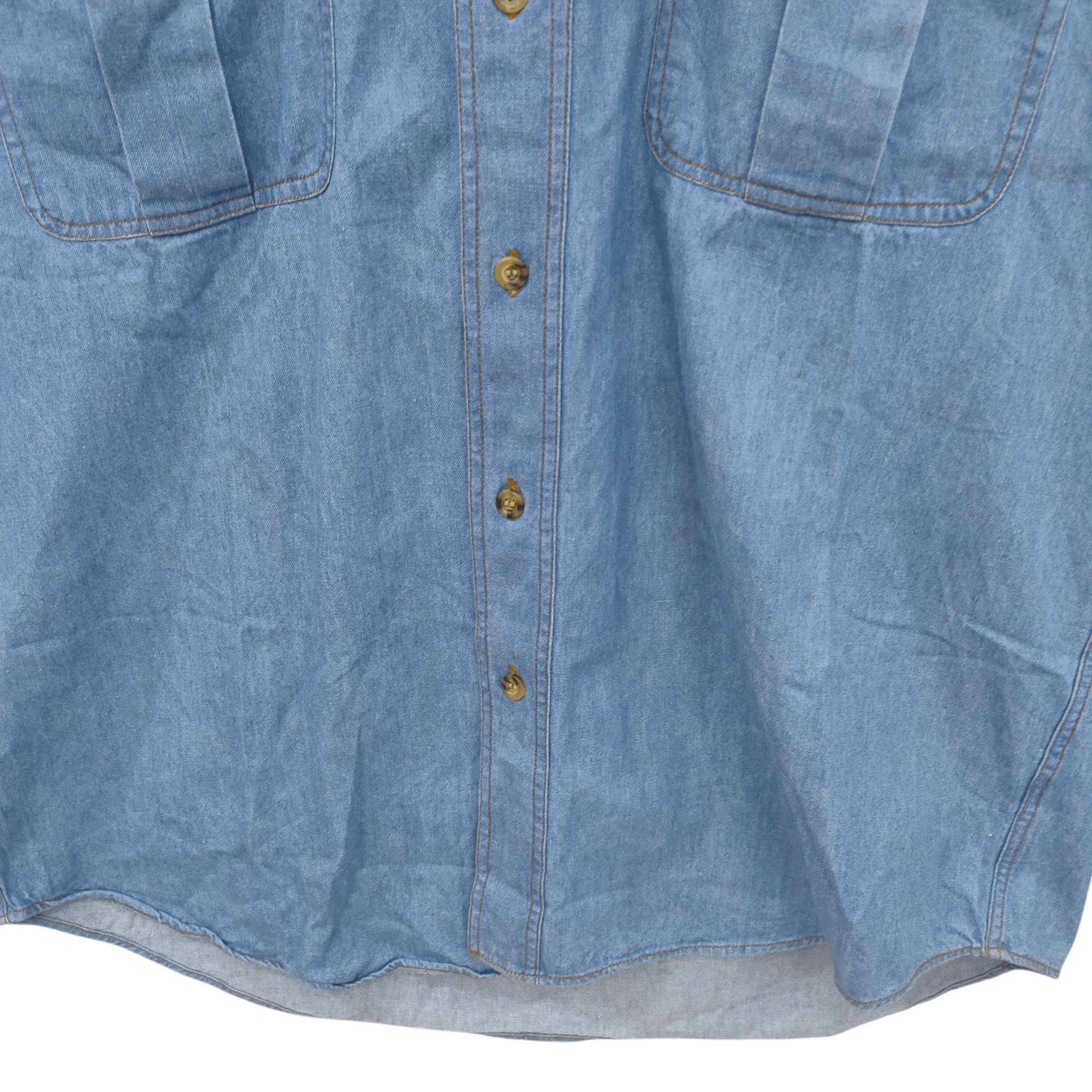 Stone Island Stone Island Garment Denim Short Sleeve Shirt Workwear Style Size US L / EU 52-54 / 3 - 4 Thumbnail