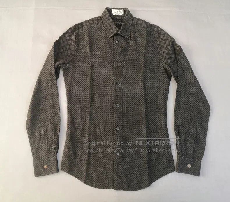 Hermes Hermes size 38 Men's Silk Shirt, 100% Mulberry Silk Fabric Size US XS / EU 42 / 0 - 1 Thumbnail