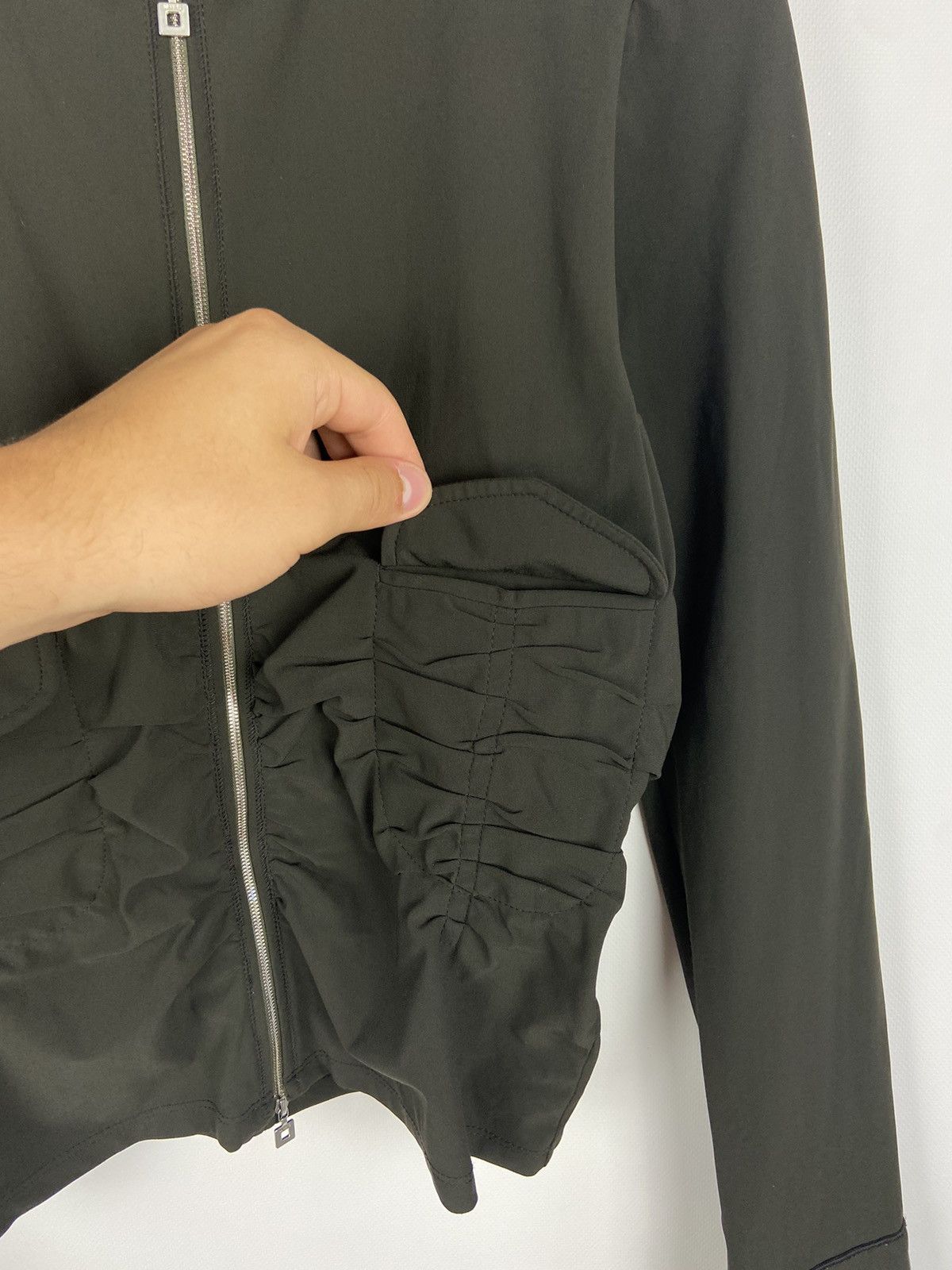 Designer × Marithe + Francois Girbaud Marithe Francois Girbaund Avant-Garde Khaki Zip Jacket Size M / US 6-8 / IT 42-44 - 11 Thumbnail