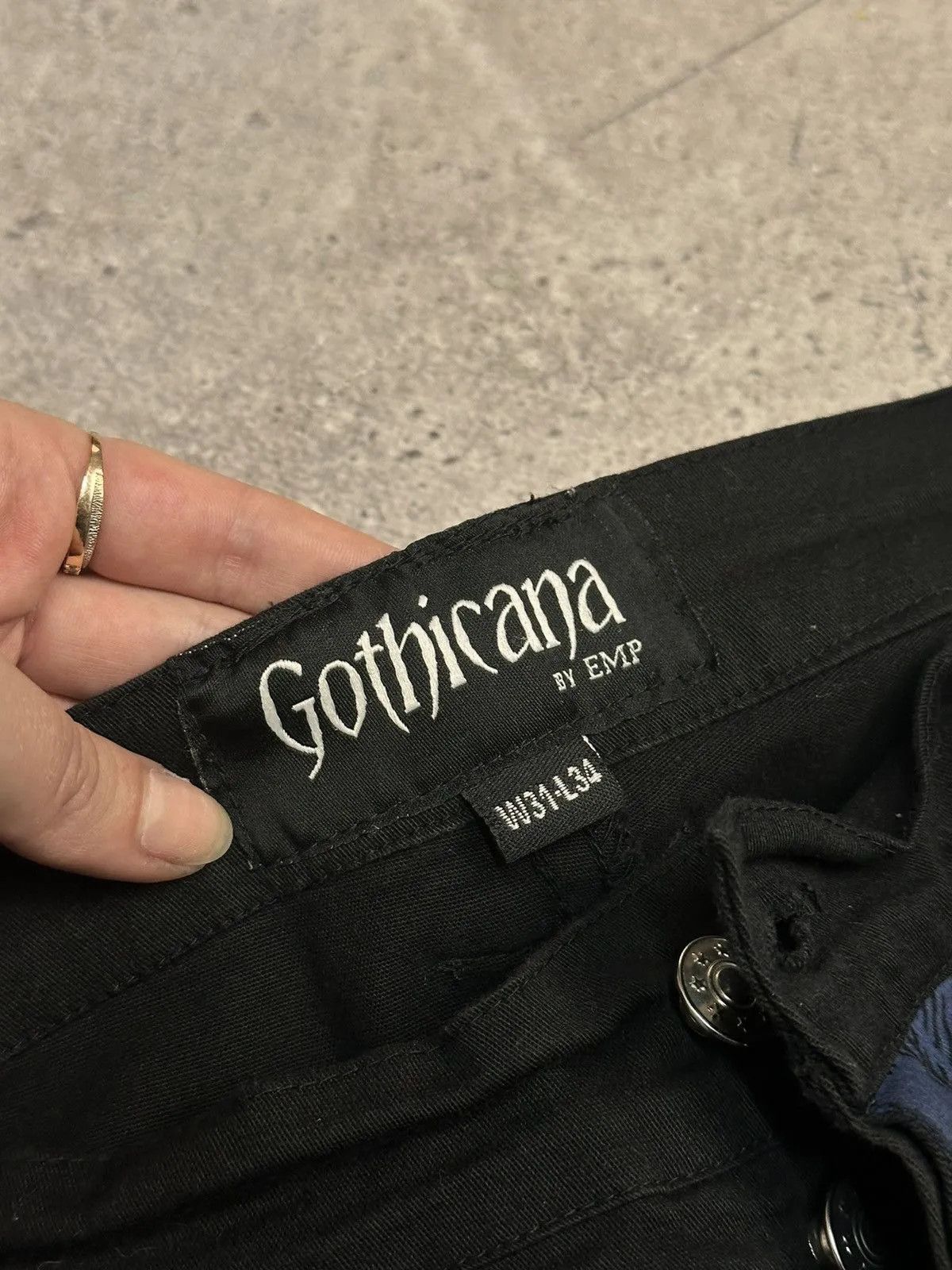 Gotcha 👉 Vintage Gothicana EMP Y2K Gothic Pants Metal Style Size US 34 / EU 50 - 8 Thumbnail