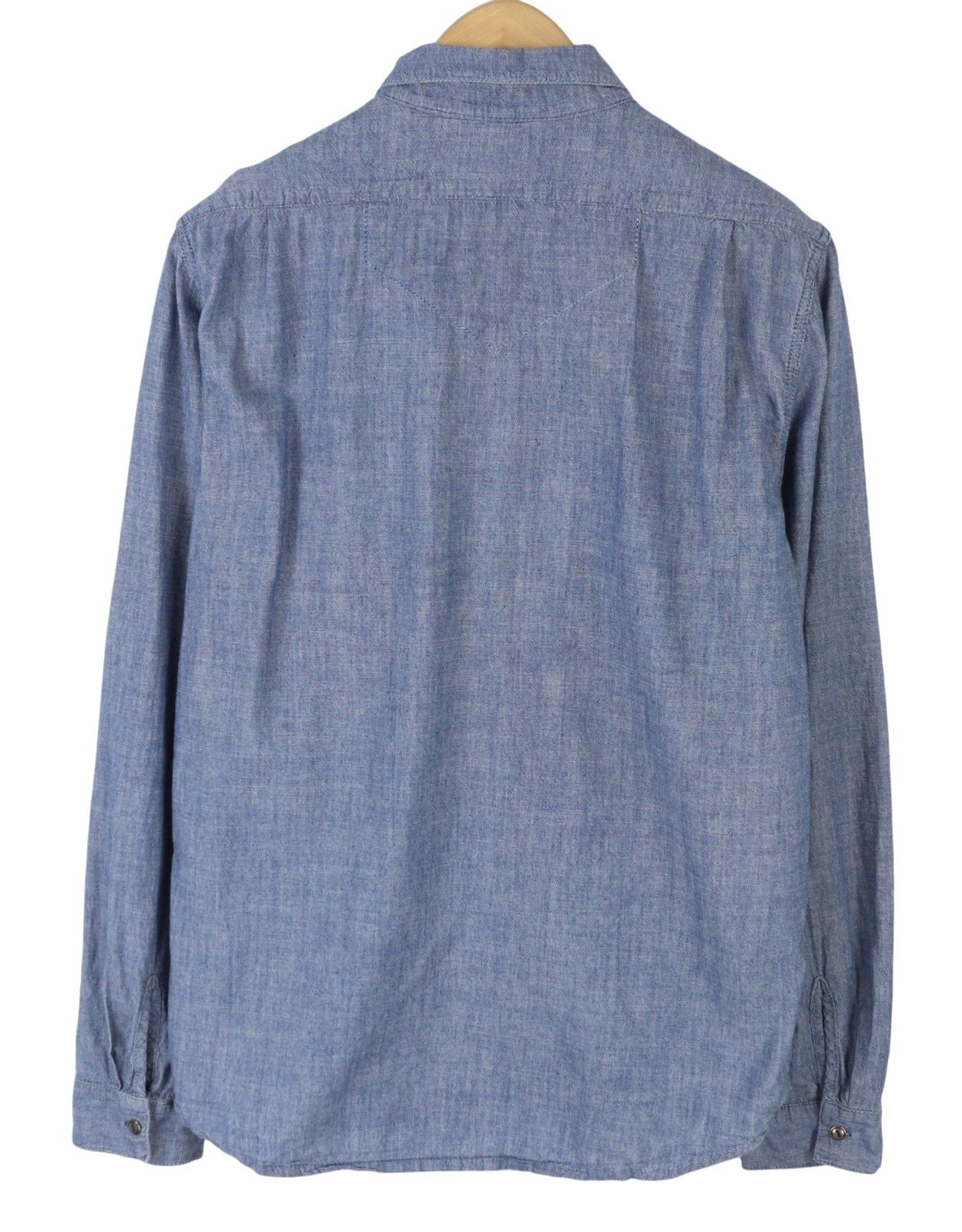 Nudie Jeans L Blue Denim Look Spread Neck 89942 Size US L / EU 52-54 / 3 - 4 Thumbnail