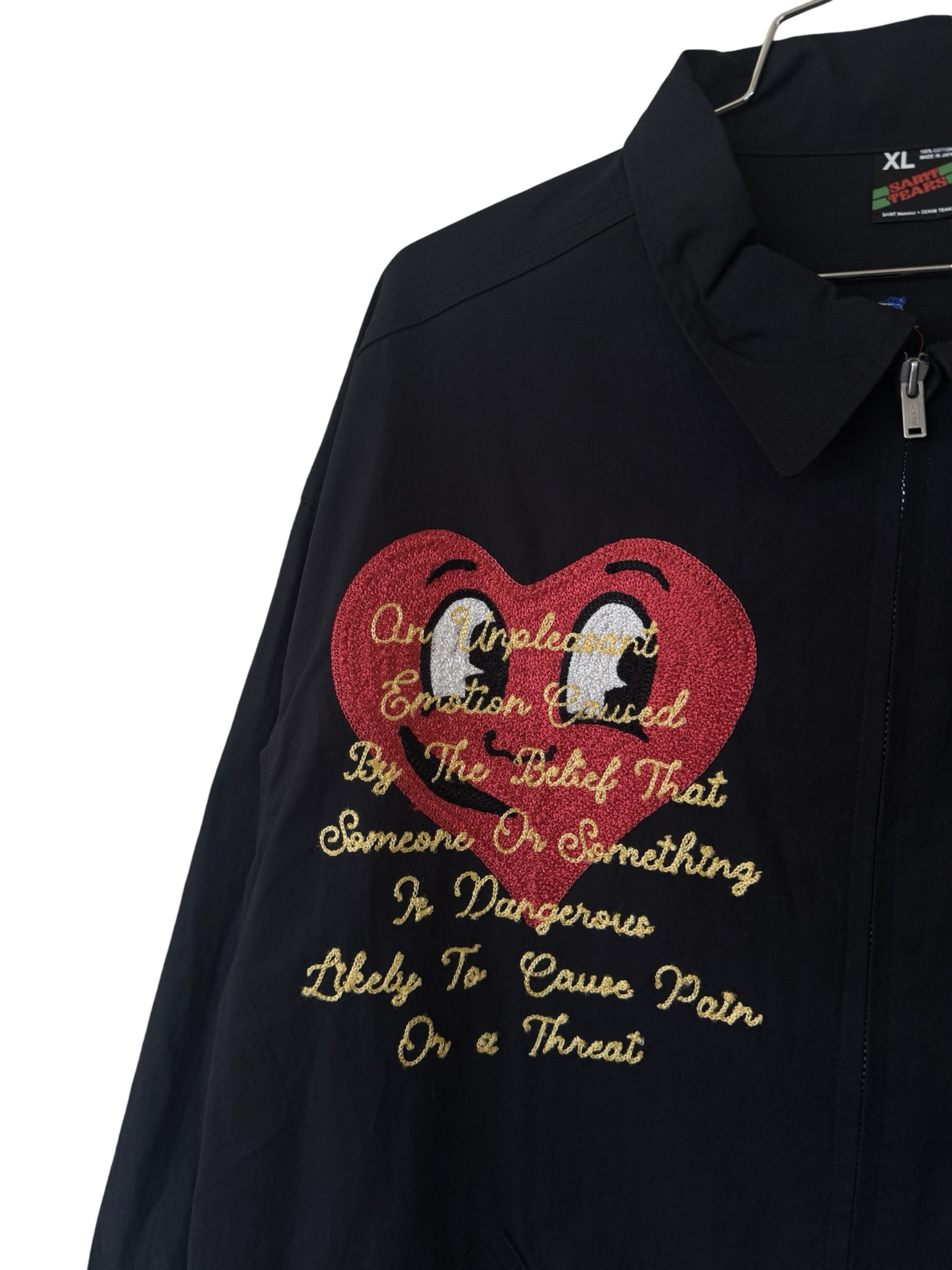 Saint Michael SAINT TEARS 'CHOSE YOUR SAVIOR' CHAIN-STITCHED COACH JACKET Size US XL / EU 56 / 4 - 6 Thumbnail