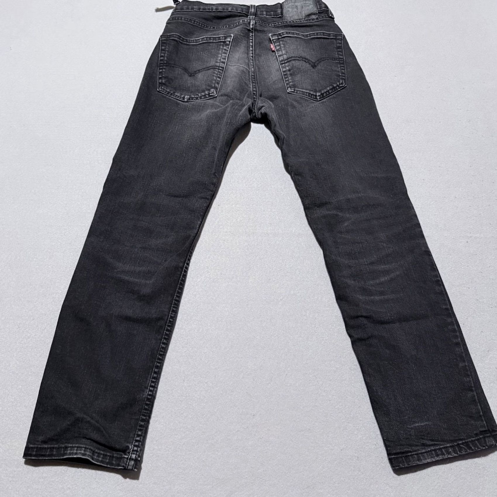 Levi's Levi's 514 Jeans Men Slim Mid 30x30 Black Distressed Straight Denim Jeans Size US 30 / EU 46 - 2 Thumbnail