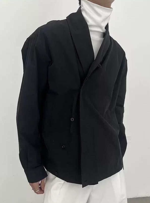 Japanese Brand × Vintage Avant garde fashion retro wrap jacket aesthetic Size US L / EU 52-54 / 3 - 1 Thumbnail