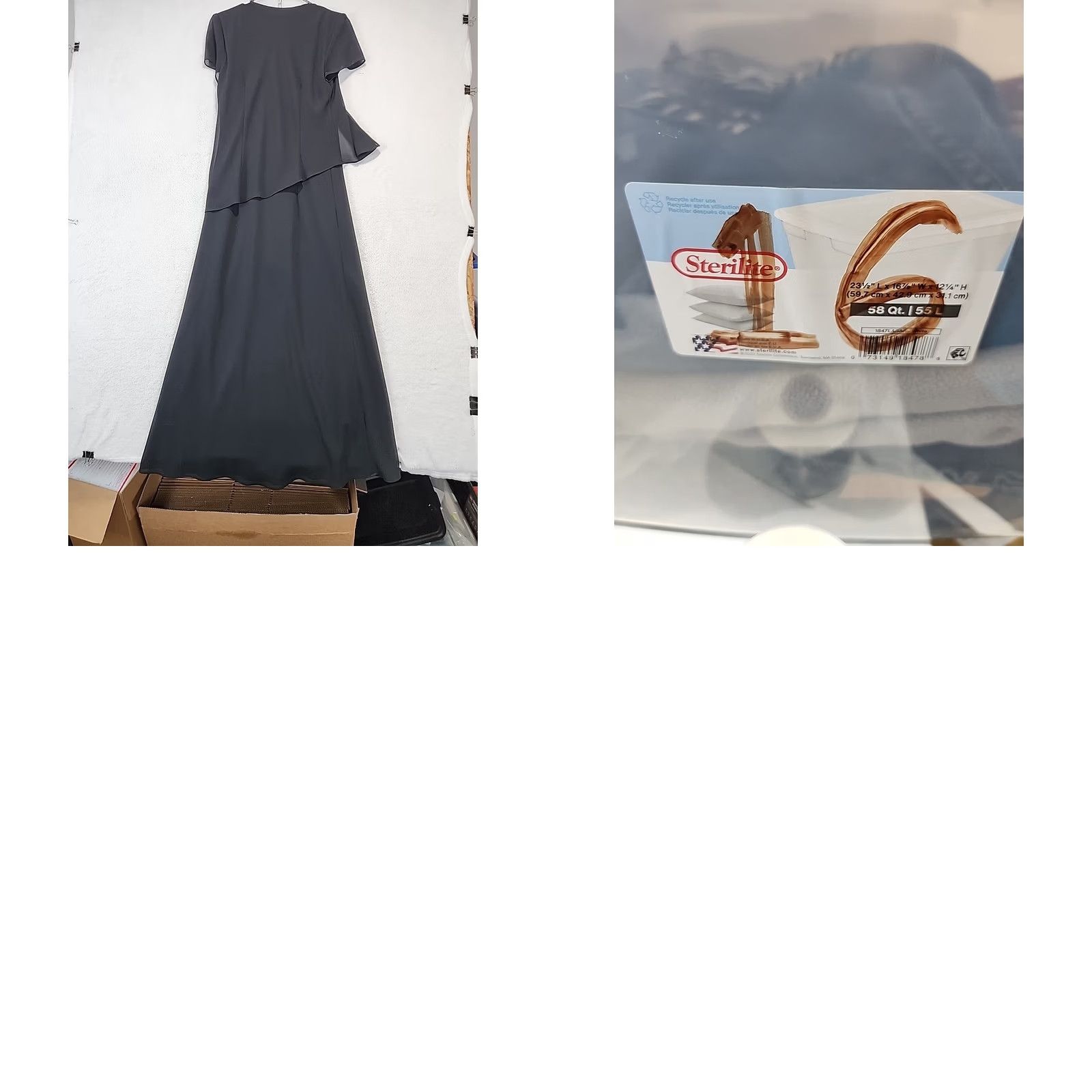 Vintage VINTAGE Positive Attitude Black Maxi Dress Beaded Bodice V-Neck Short Sleeve 8 Women Size M / US 6-8 / IT 42-44 - 10 Thumbnail