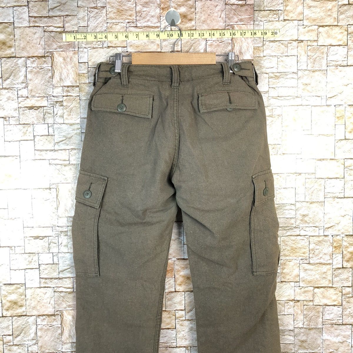 Japanese Brand Back Number Brown Cargo Multipocket Pants #A1162 Size US 27 - 16 Thumbnail