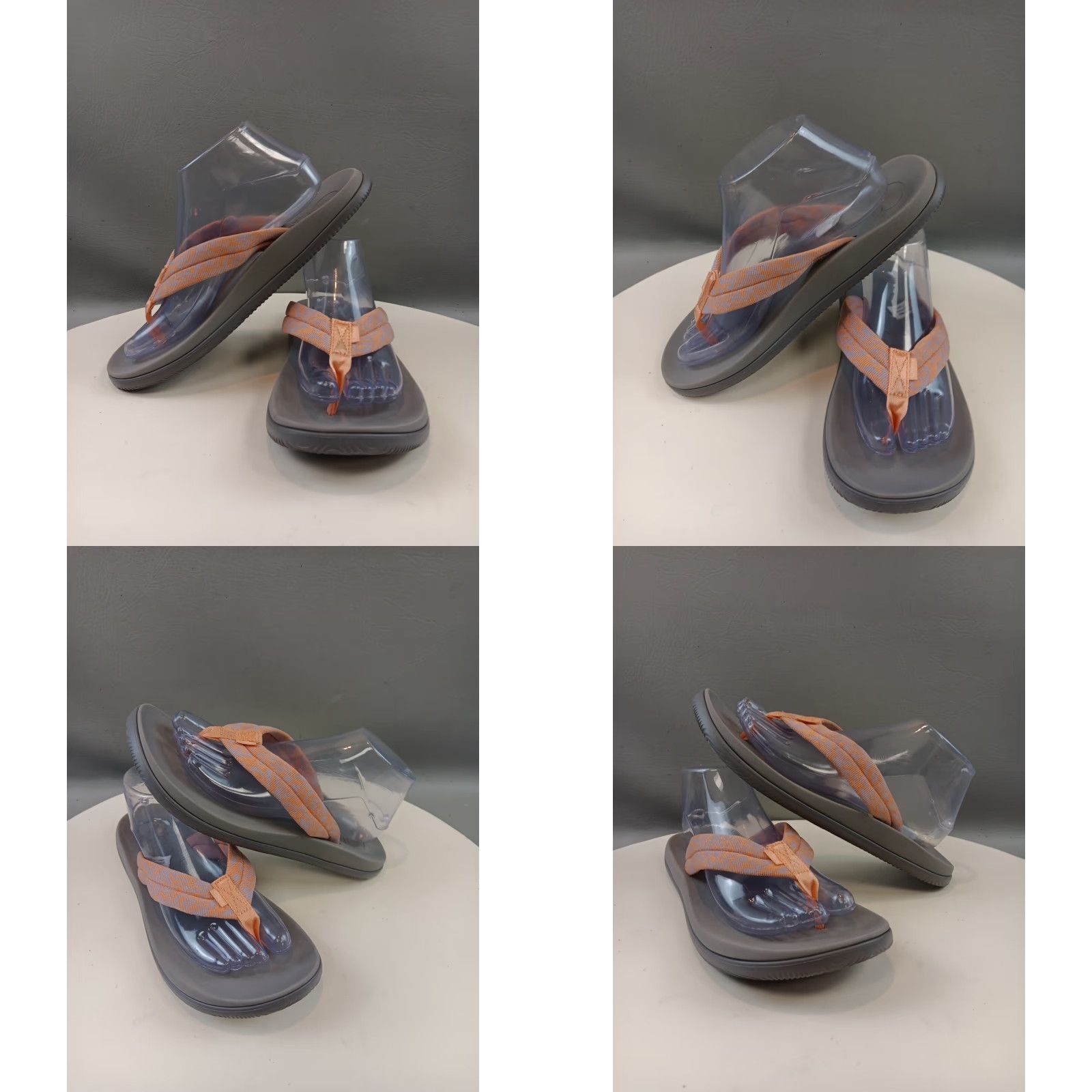 Chaco Chaco Sandals Women Flip Flop Chillos Flip Slip On 10 Pink/Gray Casual Travel blue Summer Womens Size US 8 / IT 38 - 10 Thumbnail