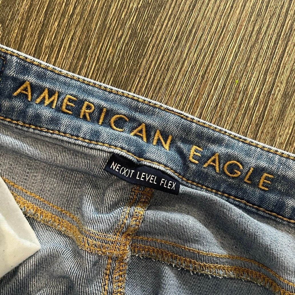 American Eagle Outfitters American Eagle Mens Slim Straight Jeans Blue Size 29x32 Size US 29 - 7 Thumbnail