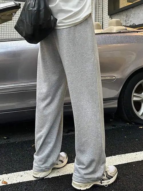 Japanese Brand × Vintage Grey loose fit sweatpants baggy Size US 36 / EU 52 - 4 Thumbnail