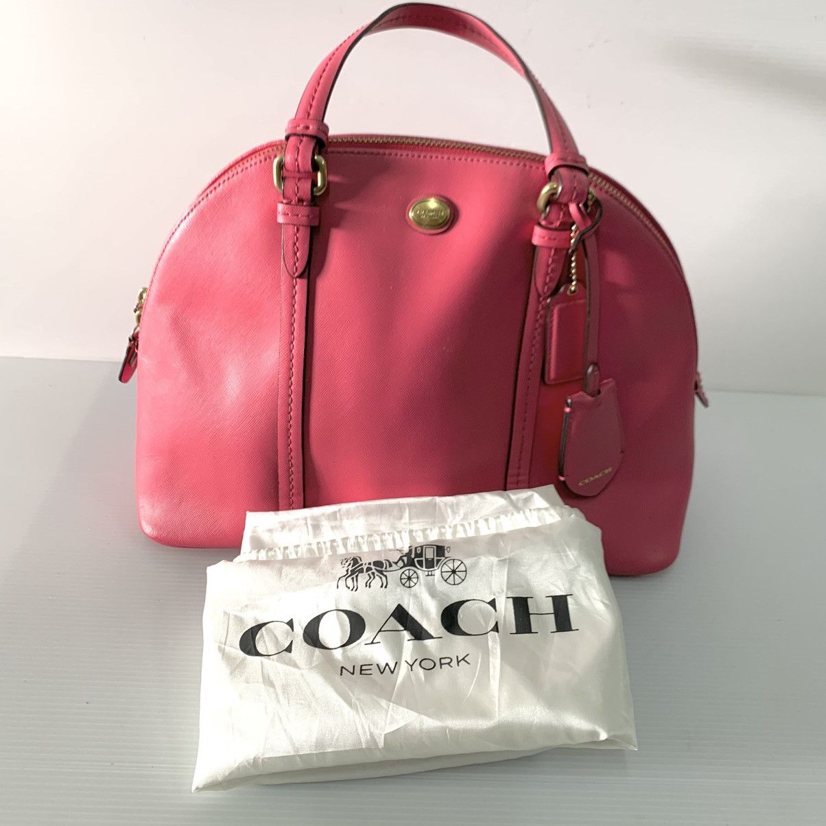 Coach Coach Leather Pink Alma Bag Size ONE SIZE - 2 Thumbnail