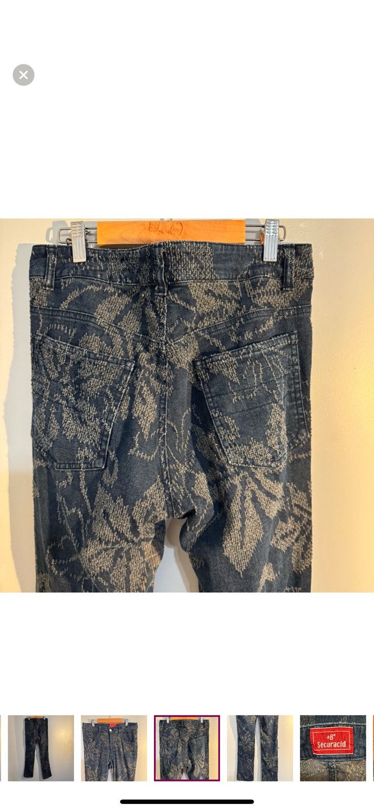 Japanese Brand × Vintage +8 Securacid Japanese Embroidered Flowers Jean, JP LL, US S Size US 30 / EU 46 - 6 Thumbnail