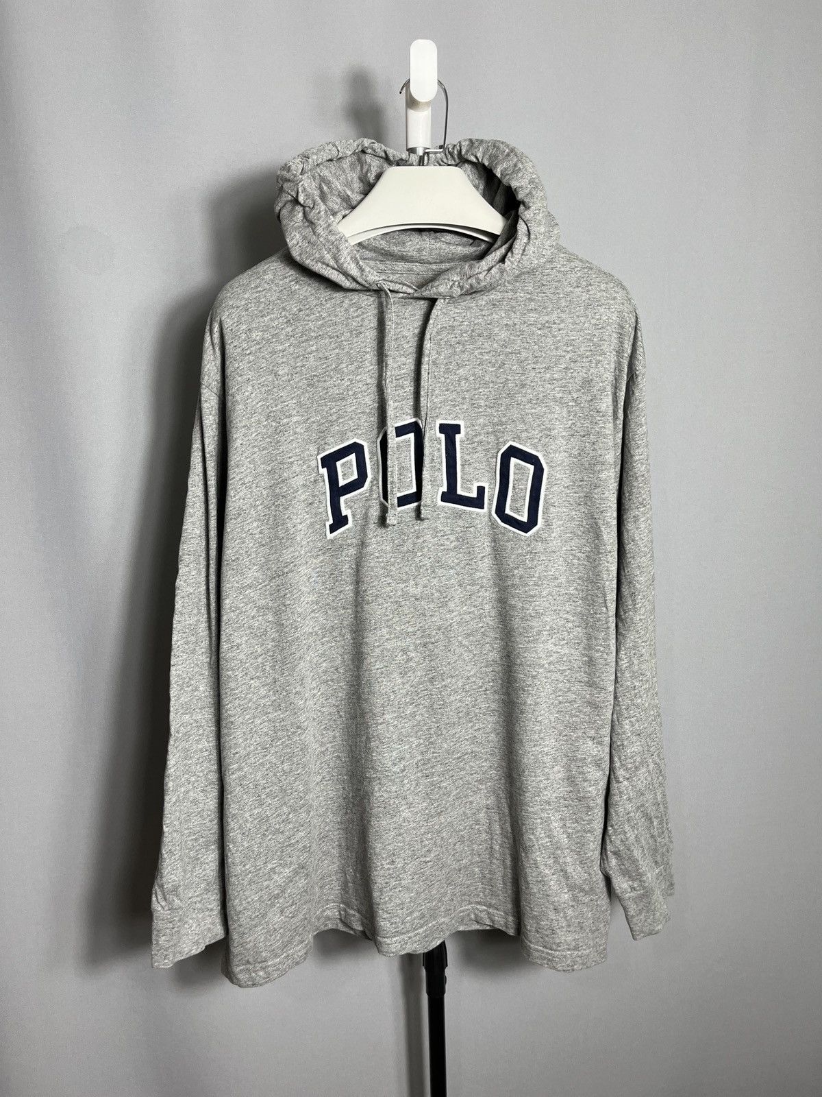 Polo Ralph Lauren × RRL Ralph Lauren Polo Ralph Lauren Hoodie Gray Big Spell Out Logo Lightweight Size US XXL / EU 58 / 5 - 1 Thumbnail