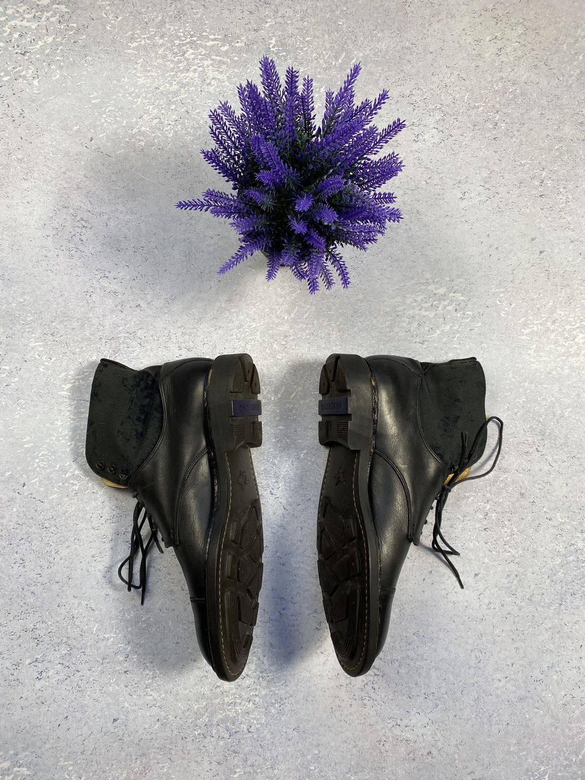 Heschung Leather Black Men’s Boots Made in France