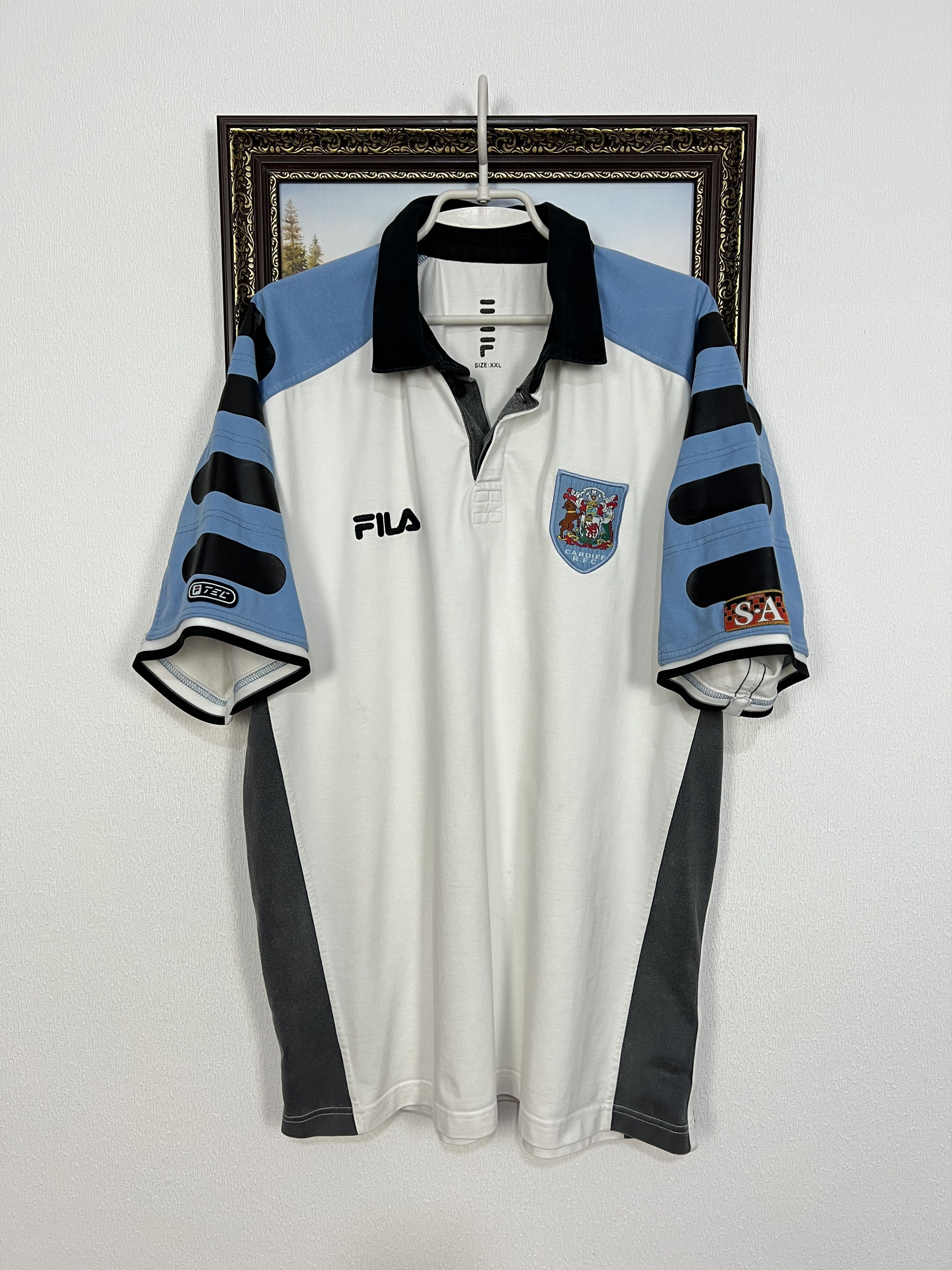 Fila Vintage 2000 Cardiff Blues Rugby Union Jersey Shirt Trikot Size US XXL / EU 58 / 5 - 1 Thumbnail