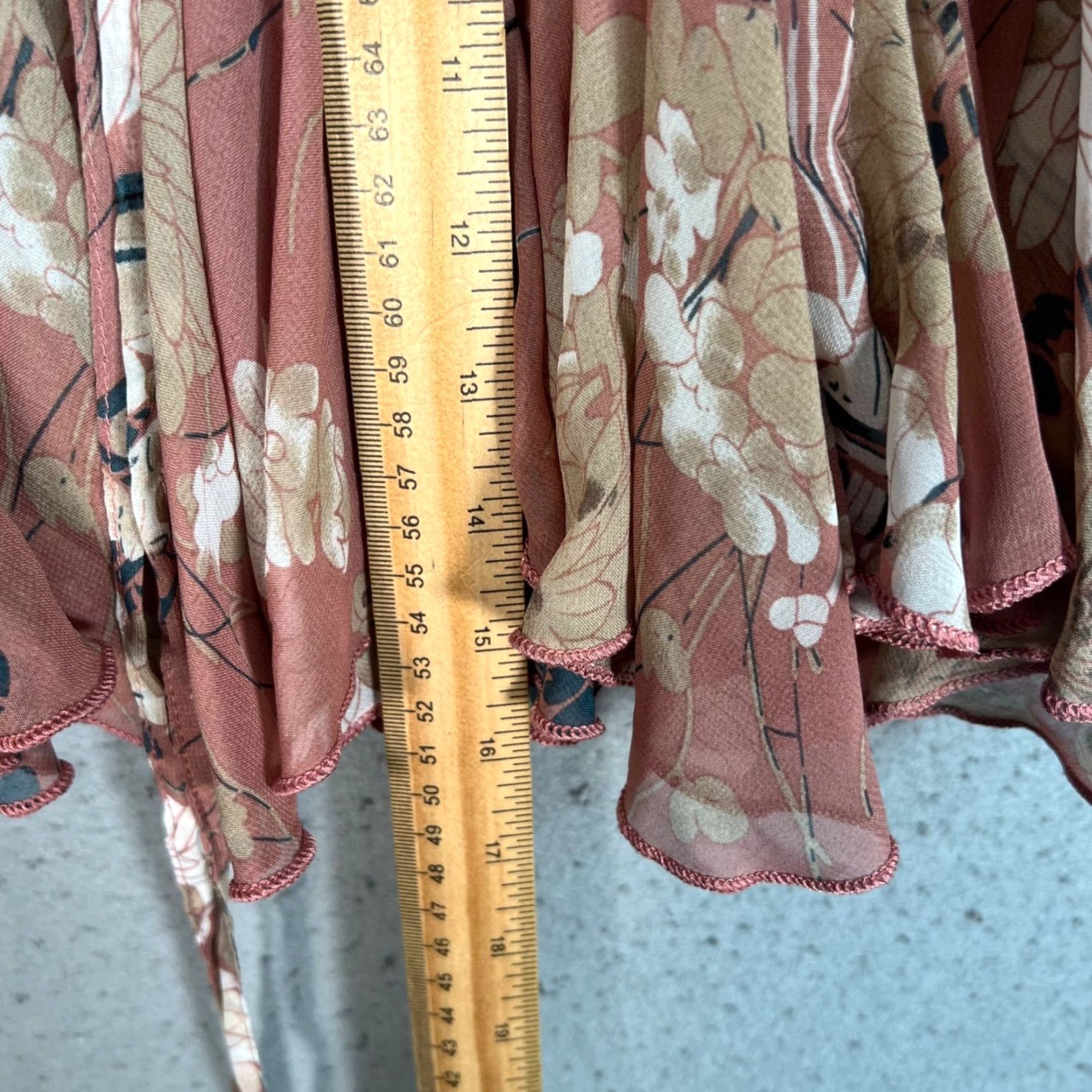 Pinko Indikah Skirt Womens XS Floral Ruffled Mini Pink Beige Polyester Short Summer, Spring Casual Womens XS Skirt Size 26" / US 2 / IT 38 - 6 Thumbnail