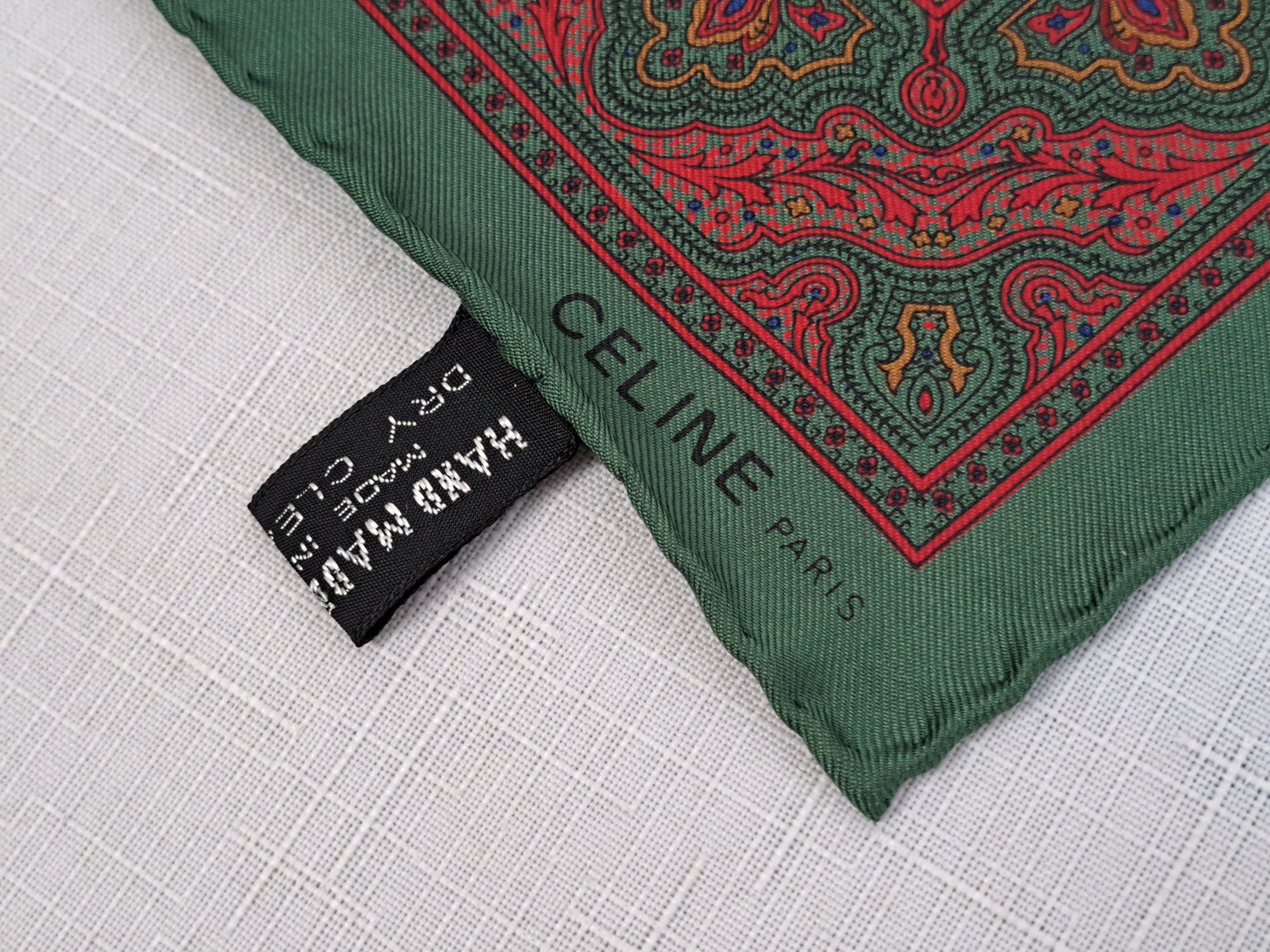 Celine Vintage Celine Paris silk Handkerchief/Pocket Square. Size ONE SIZE - 10 Thumbnail