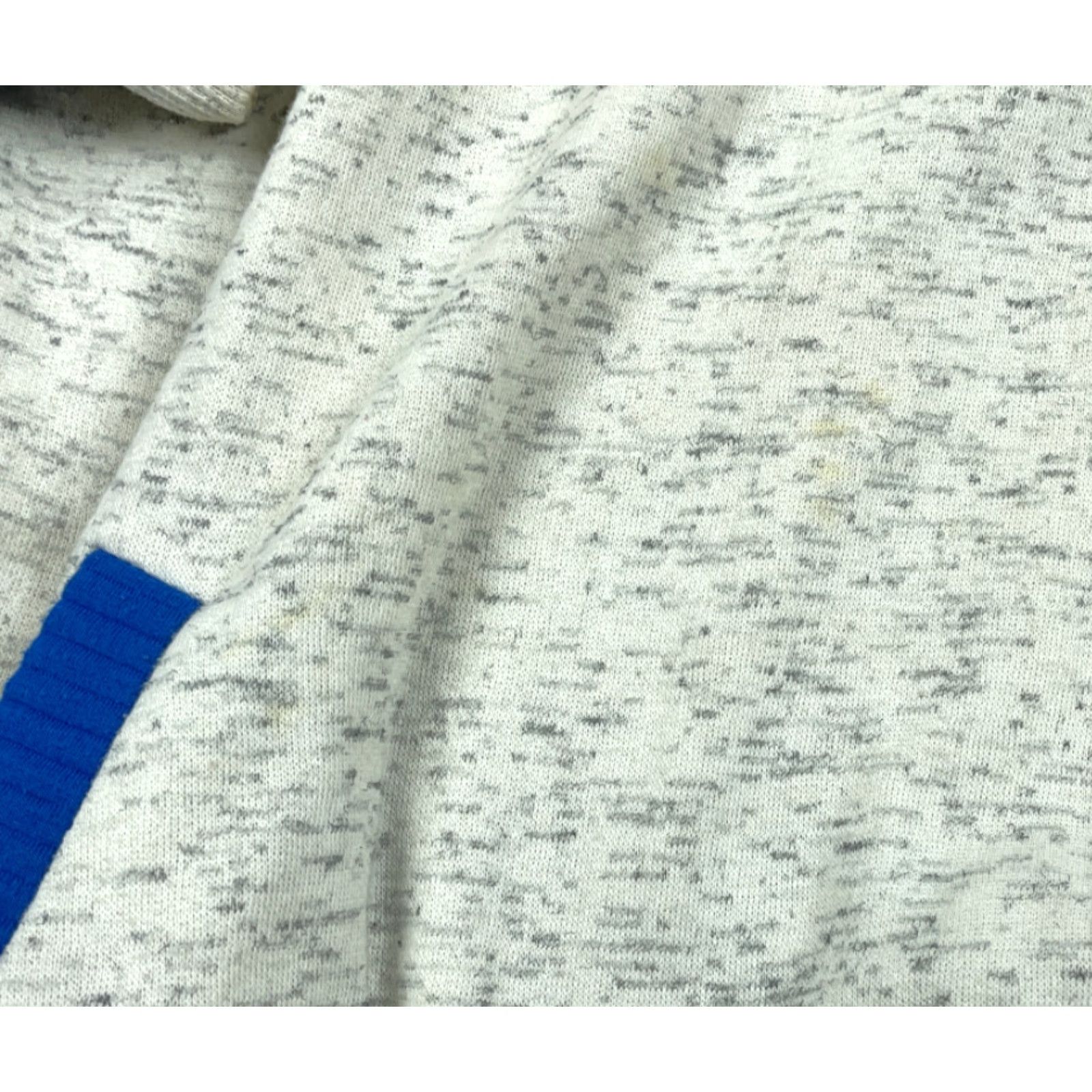 Vintage VINTAGE 1/4 ZIP Sweatshirt Sign of Times Gray Blue 90s Distressed Men XL High Neck Pullover Cotton Blend Graphic Print Size US XL / EU 56 / 4 - 4 Thumbnail