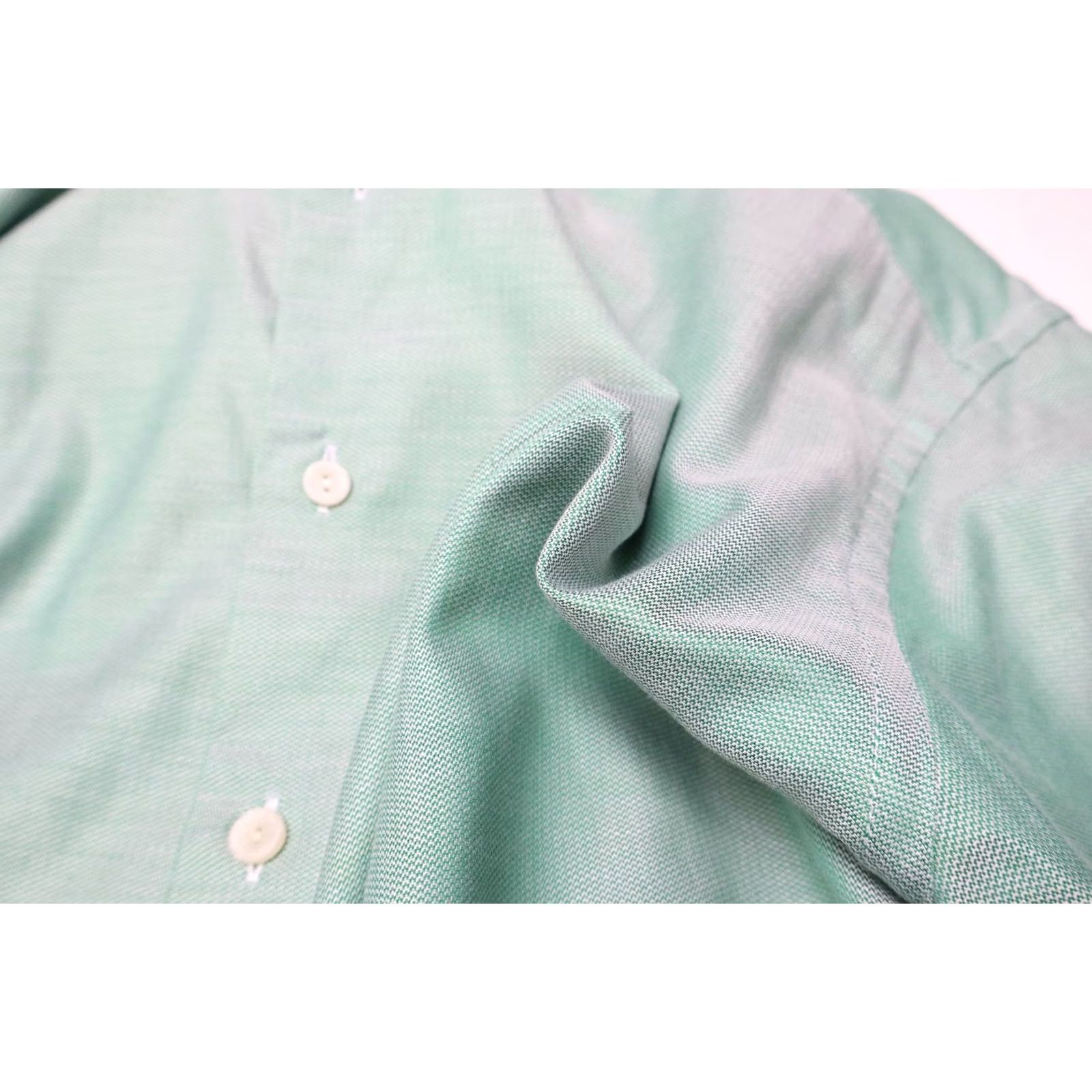 Eton Eton Shirt Men's MEDIUM Green Collared Button-Up Cotton Tencel Stretch Slim Size US M / EU 48-50 / 2 - 5 Thumbnail