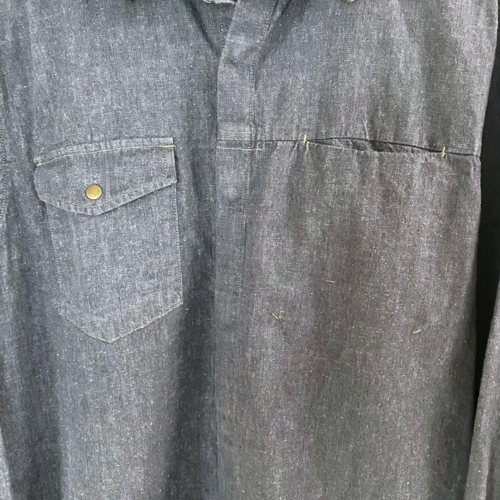 Prana Prana Lenny Overshirt Shirt Mens Large Gray Hemp Blend Snap Closure Button-Up Long Sleeve Size US L / EU 52-54 / 3 - 6 Thumbnail